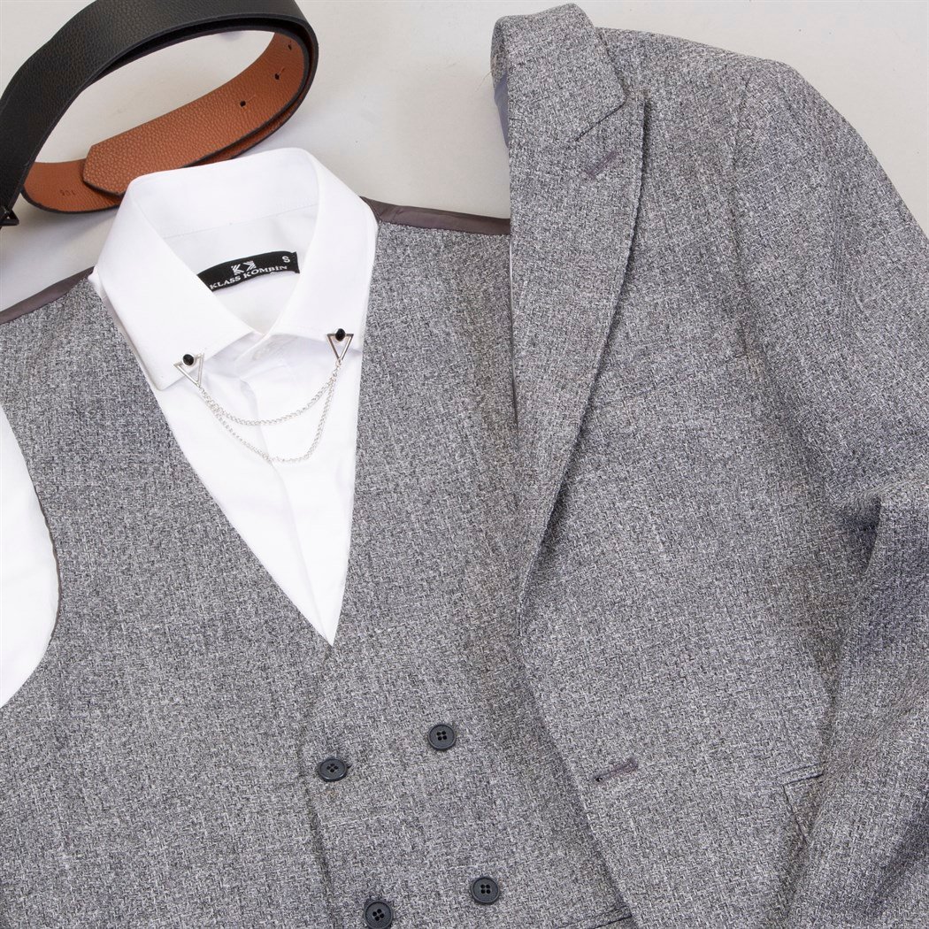 Füme Takım Elbise Kombin