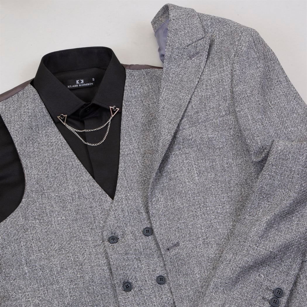 Füme Takım Elbise Kombin