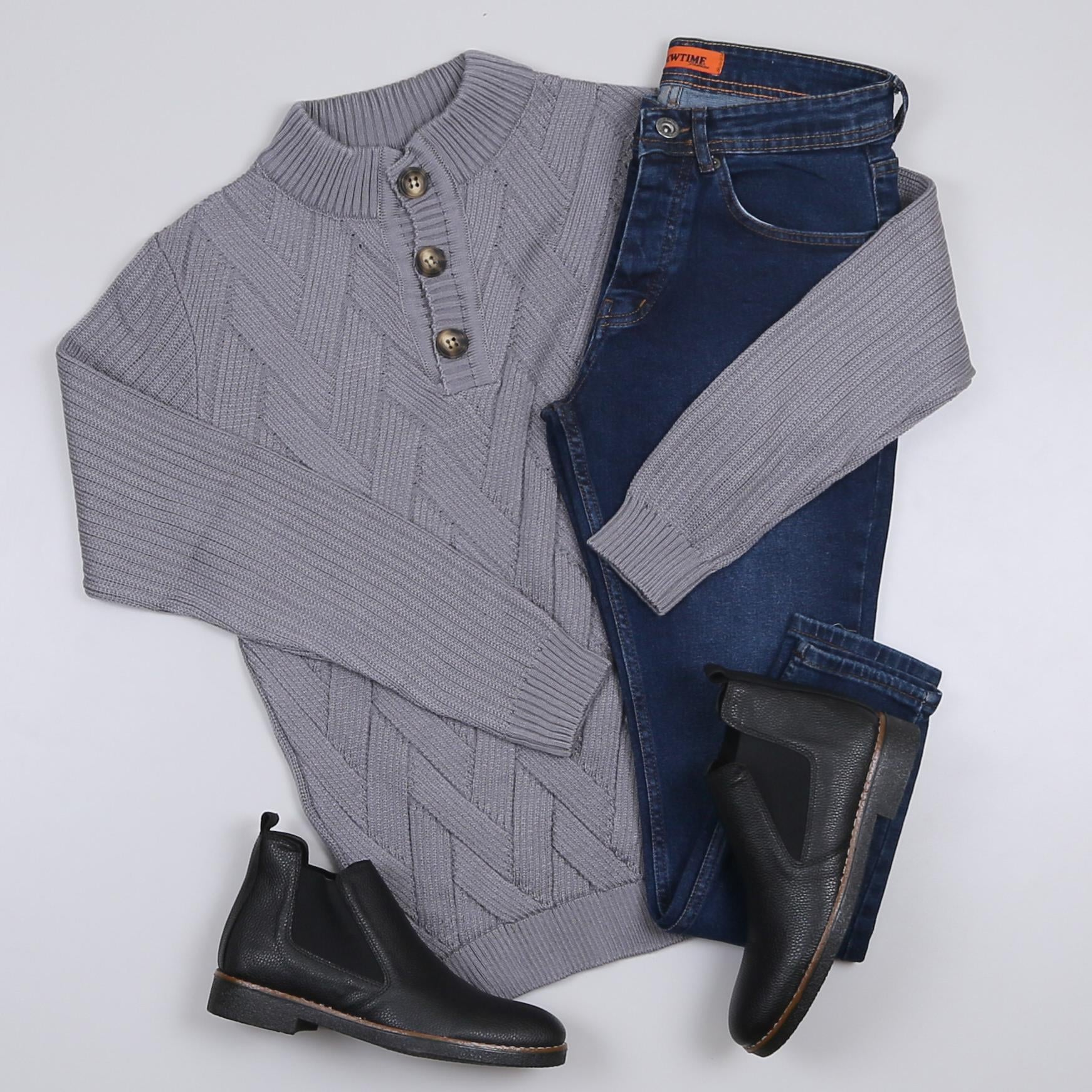 Füme Triko Kazak Kot Pantolon Bot Kombini