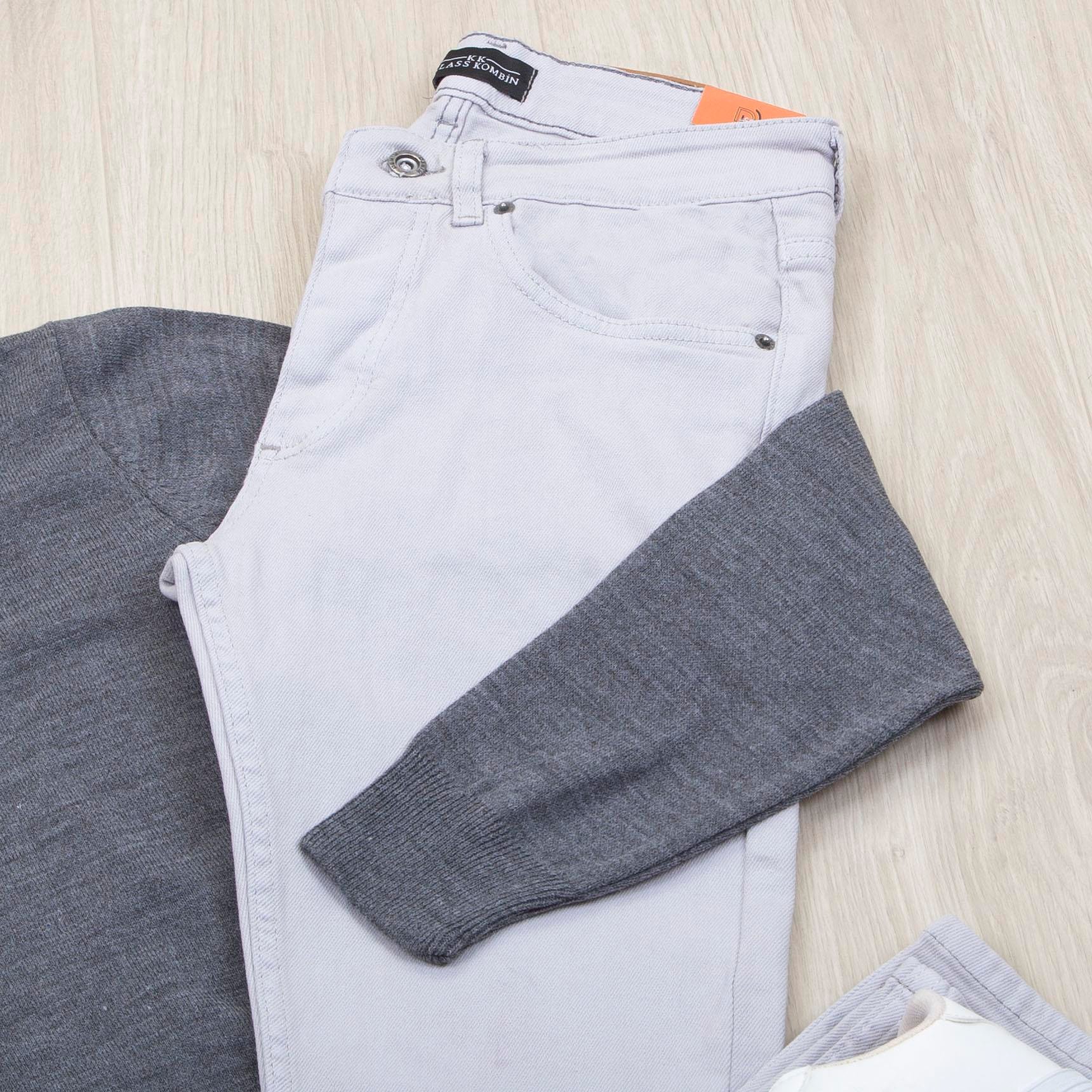 Füme Yarım Balıkçı Kazak Pantolon Ayakkabı Kombin