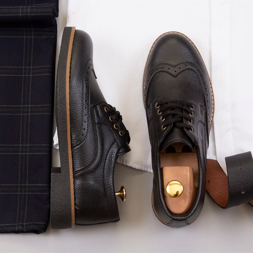 Gömlek Ekose Kumaş Pantolon Ayakkabı Kombin