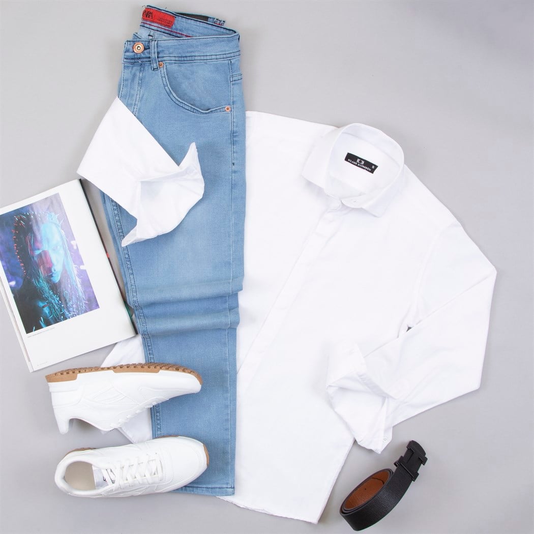 Gömlek Kot Pantolon Ayakkabı Kombin