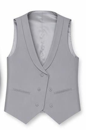 Gri Ceket Yelek  Pantolon Kombini