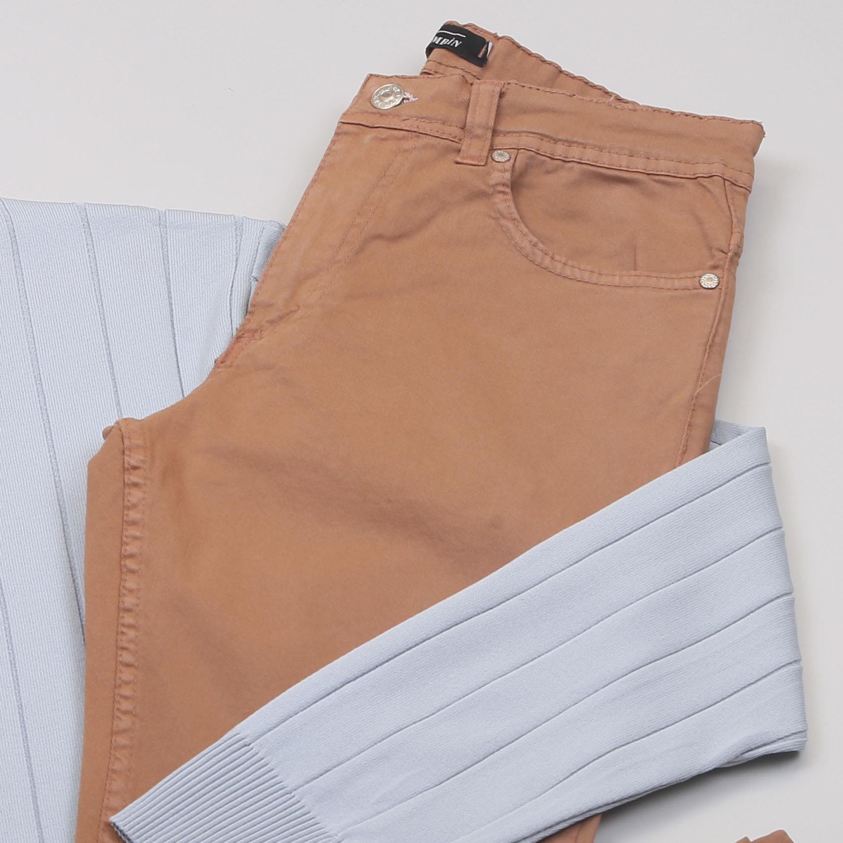 Gri Çizgili Triko Polo Yaka Pantolon Ayakkabı Kombin