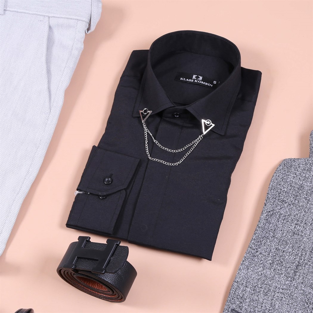 Gri Dik Yaka Takım Elbise