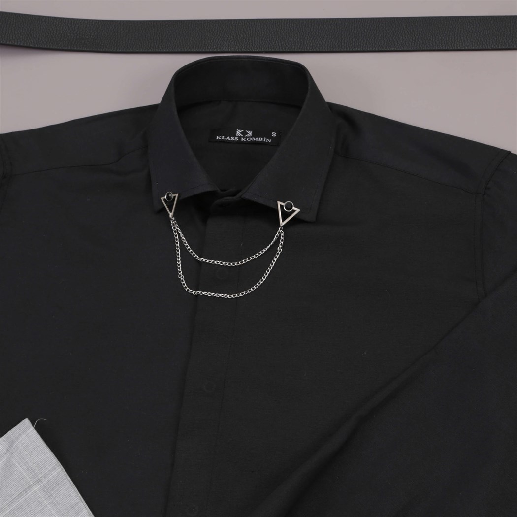 Gri Ekoseli Pantolon Ayakkabı Gömlek Kombini