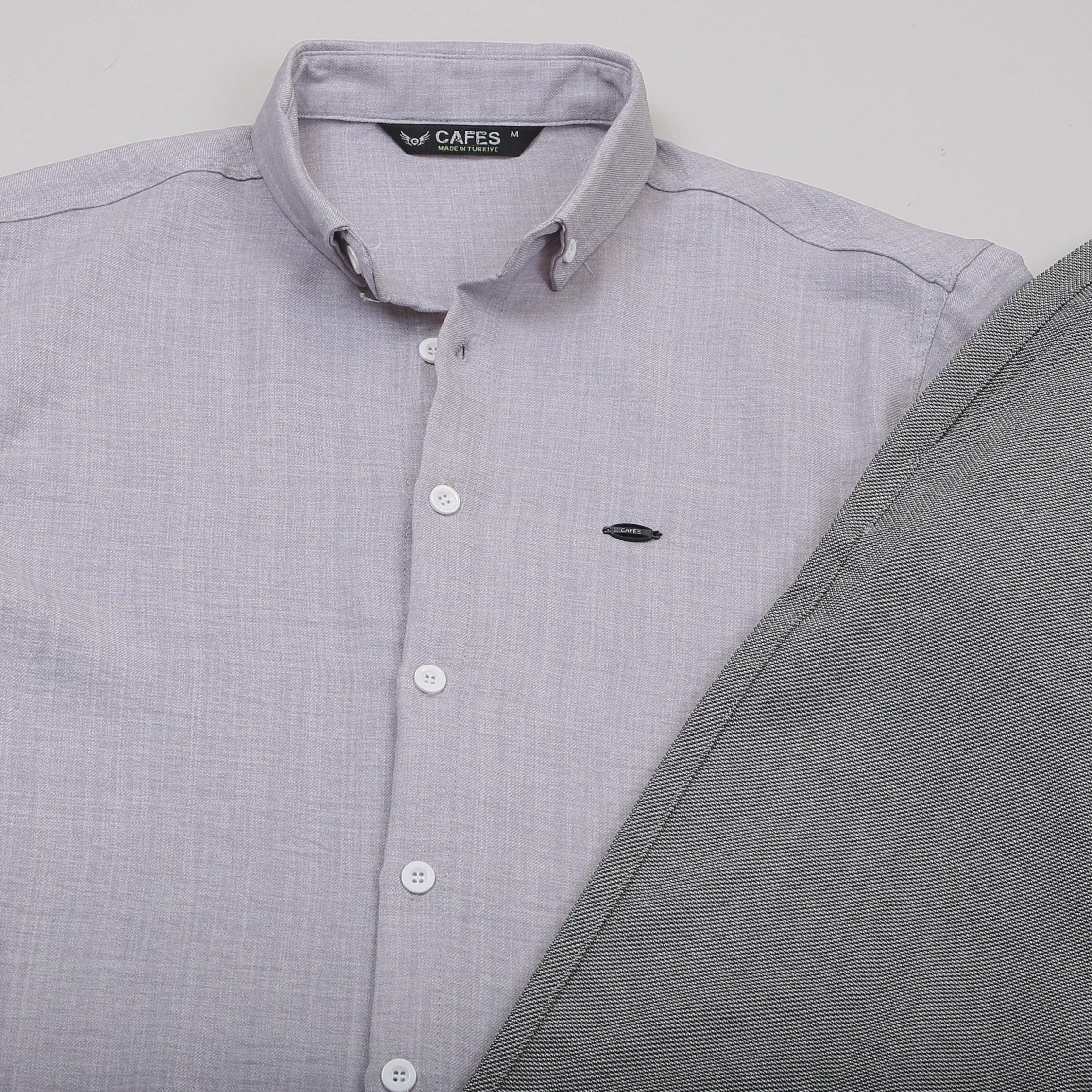 Gri Gömlek Pantolon Ayakkabı Kombin