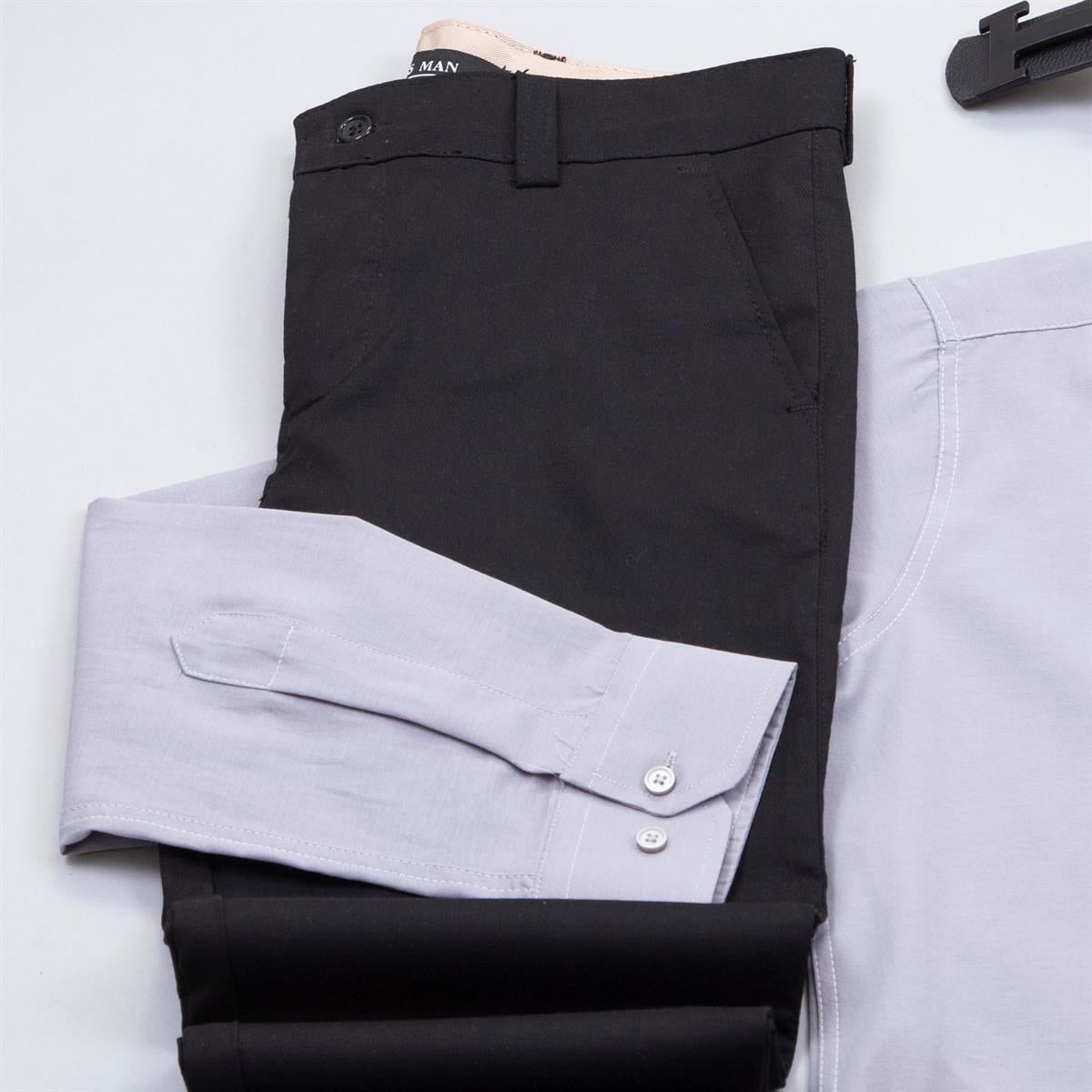 Gri Gömlek Pantolon Ayakkabı Kombin