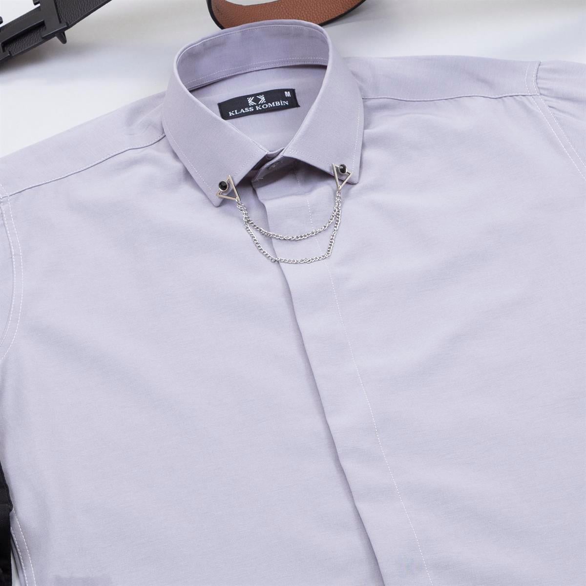 Gri Gömlek Pantolon Ayakkabı Kombin