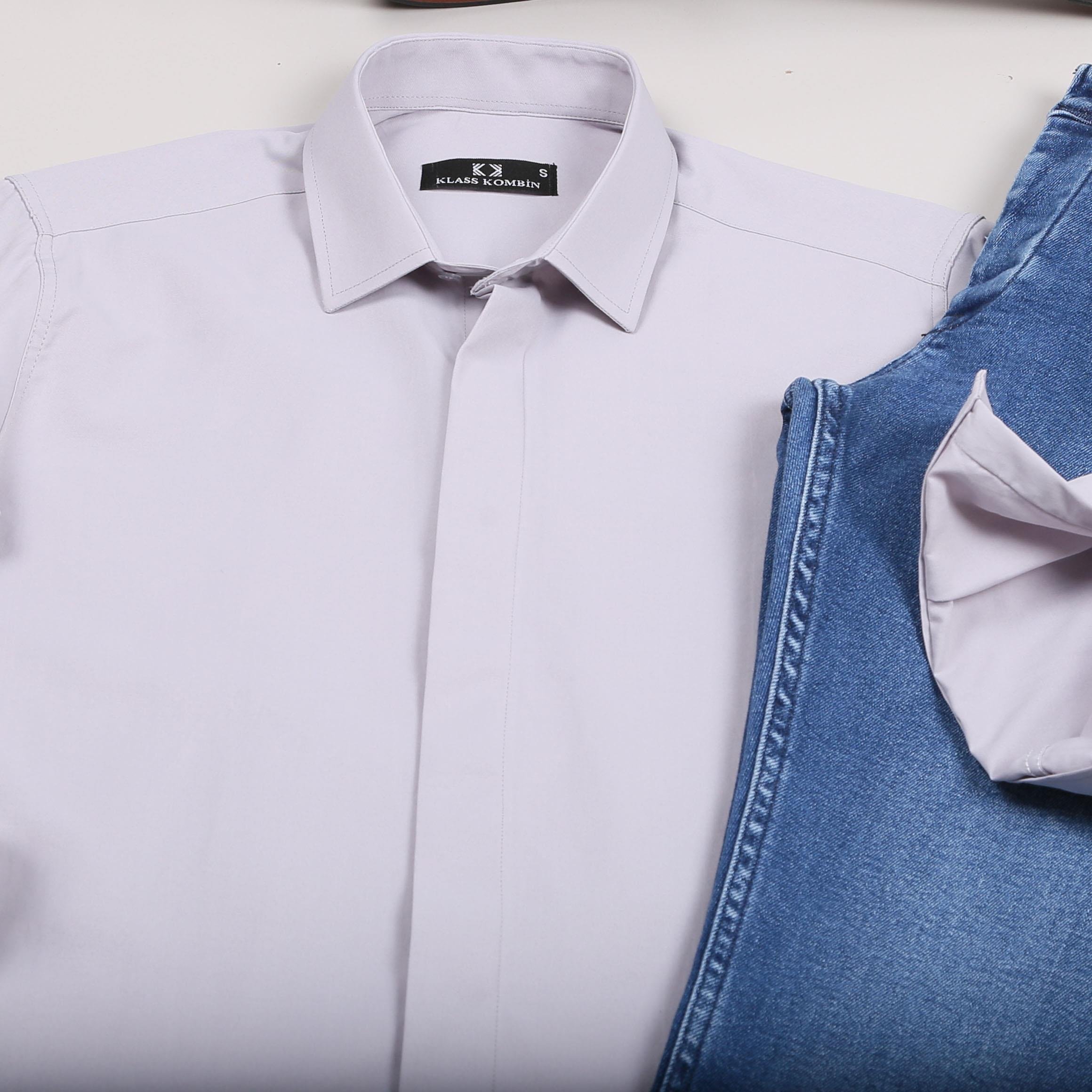 Gri Gömlek Pantolon Ayakkabı Kombin