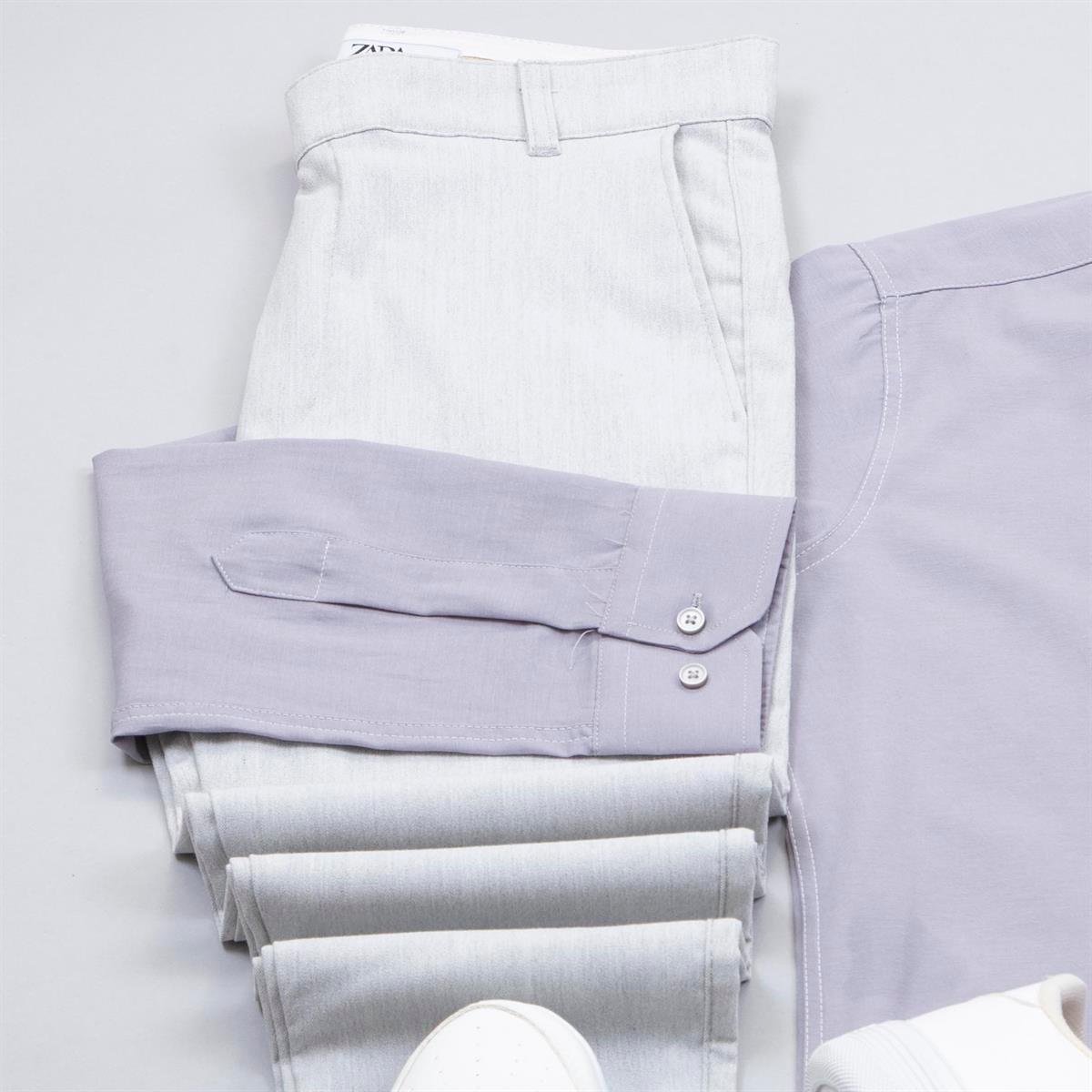 Gri Gömlek Pantolon Ayakkabı Kombin