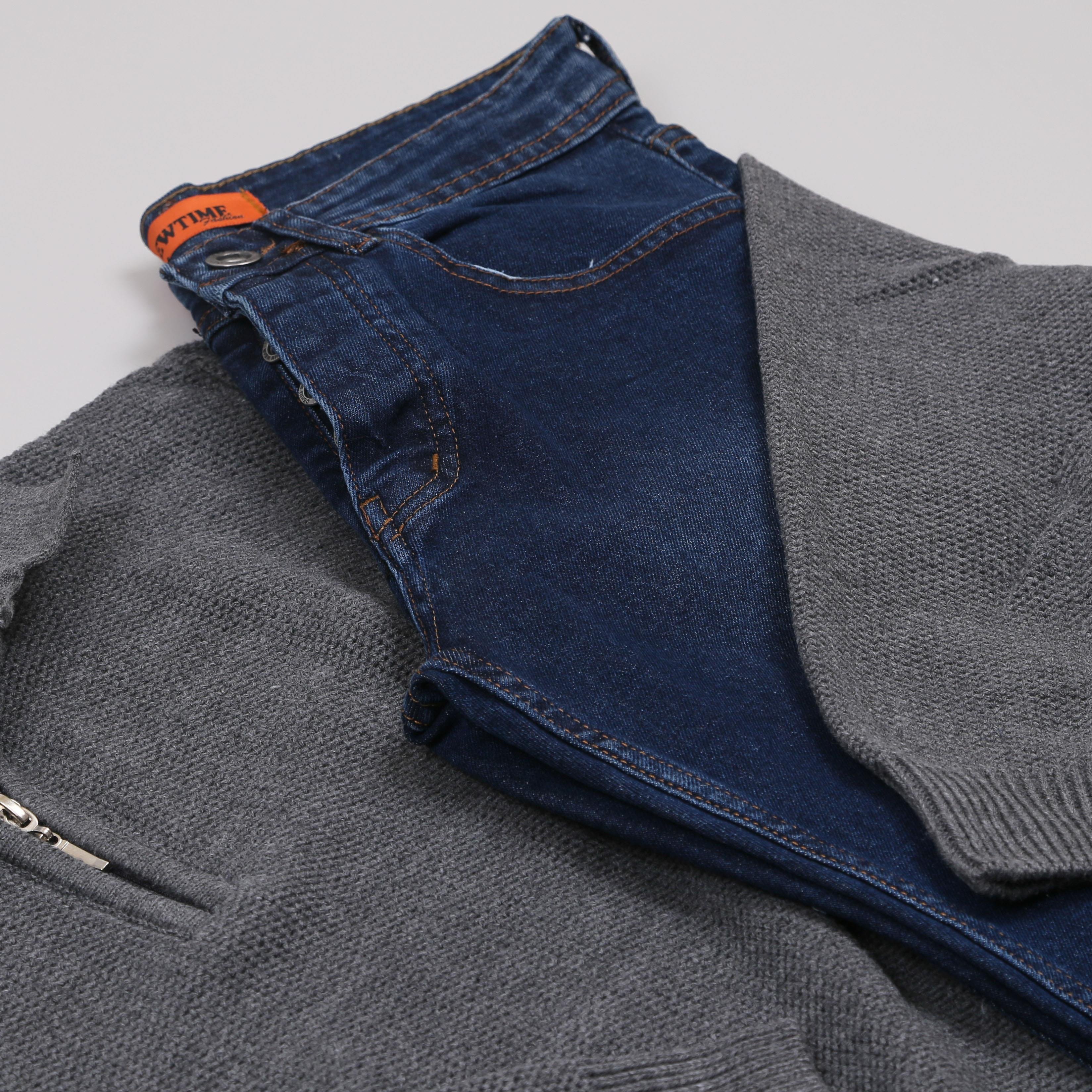 Gri Kazak Kot Pantolon Ayakkabı Kombini