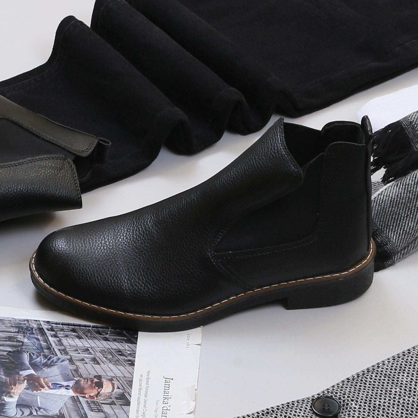 Gri Kırçıllı Kaşe Kaban Boğazlı Body Pantolon Bot Kombin