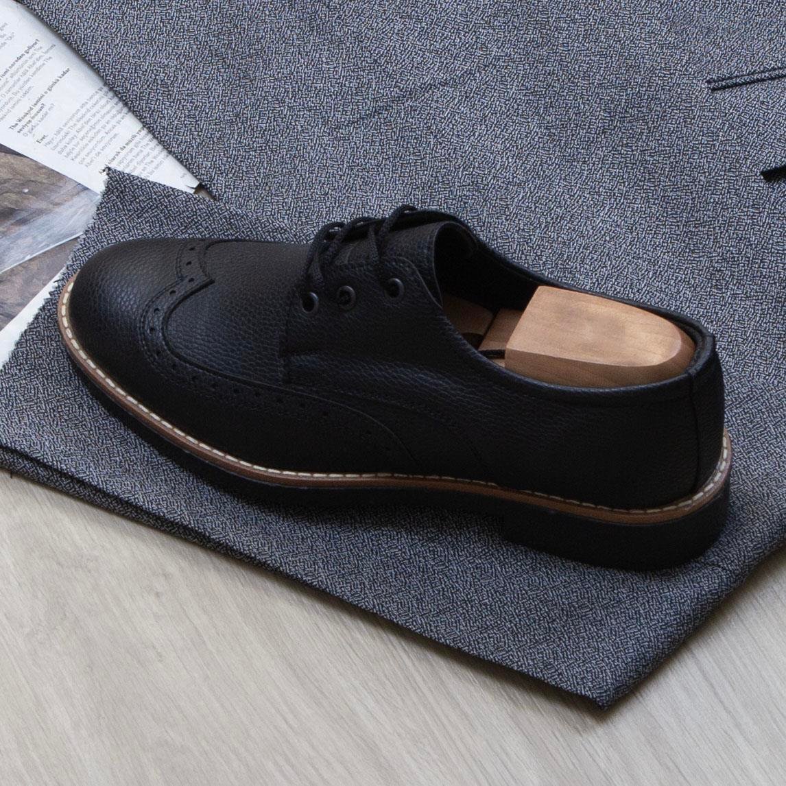 Gri Kırçıllı Kruvaze Takım Elbise Kombini