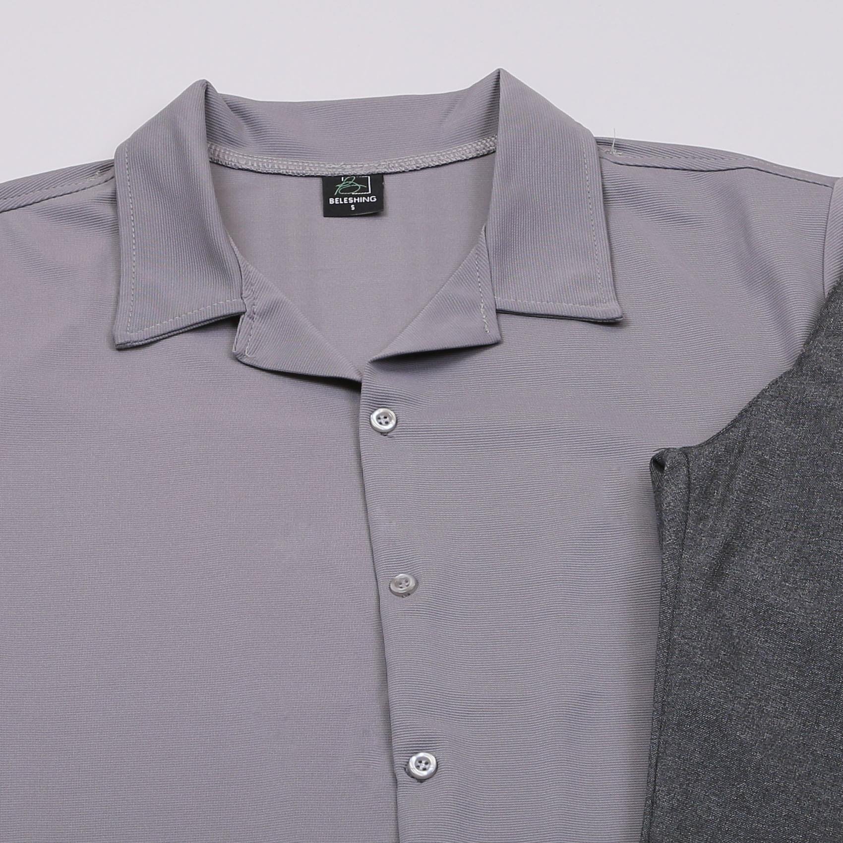 Gri Kısa Kollu  Gömlek Pantolon Ayakkabı Kombin