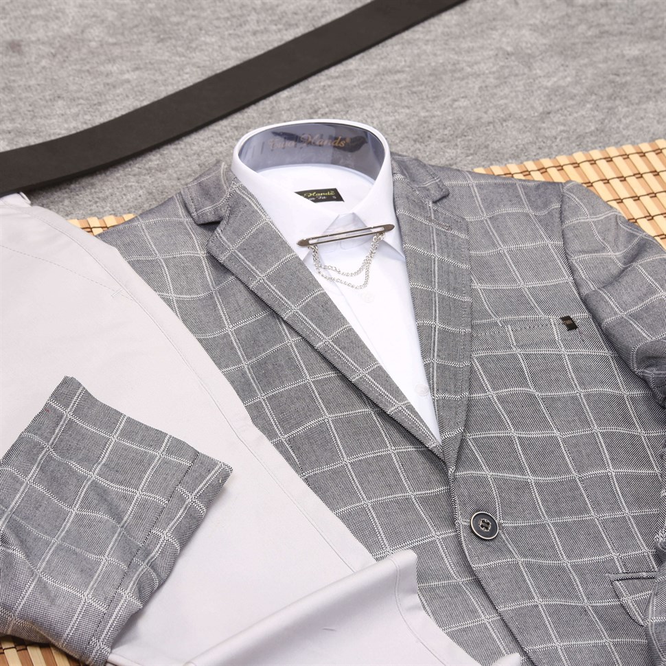 Gri Kumaş Pantolon Ceket Kombin