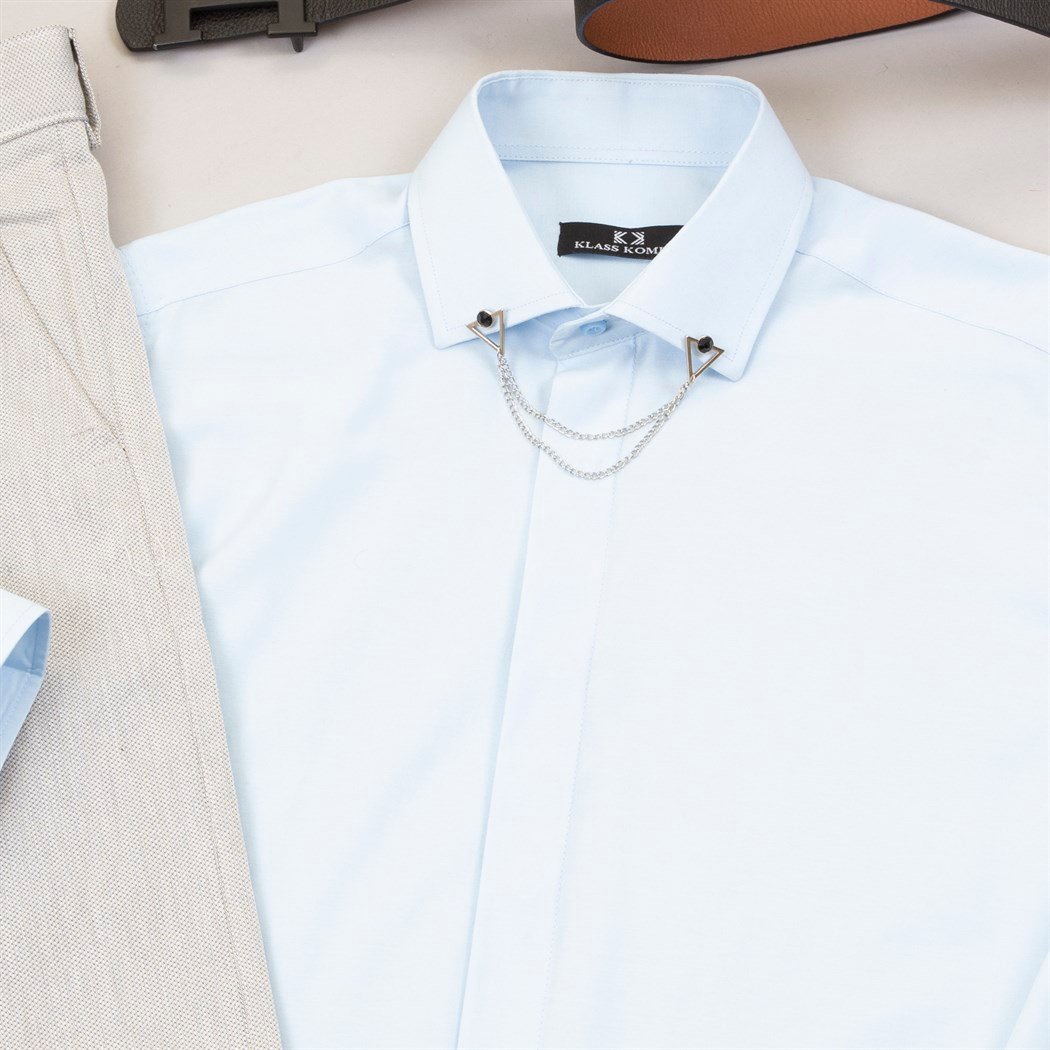 Gri Kumaş Pantolon Gömlek Ayakkabı Kombin