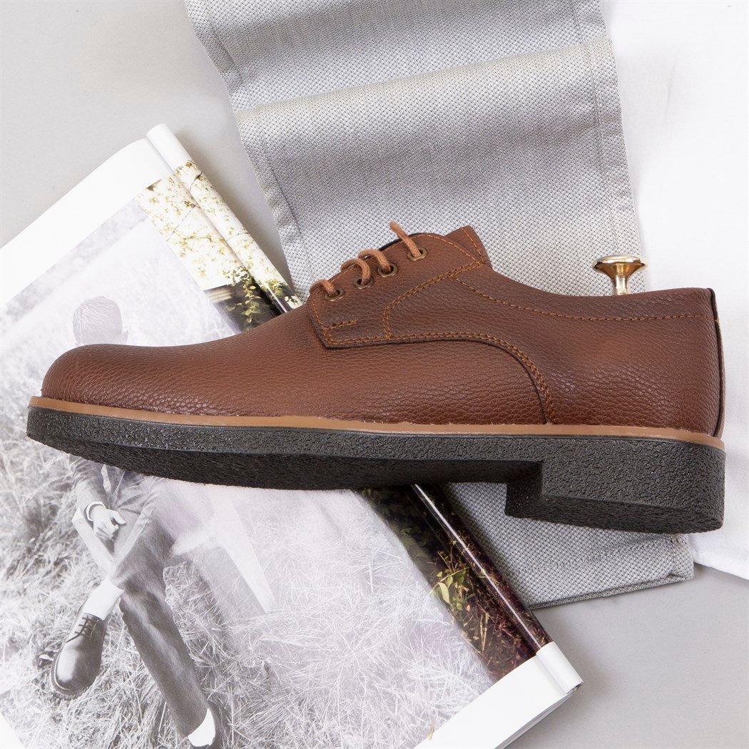 Gri Kumaş Pantolon Gömlek Ayakkabı Kombin