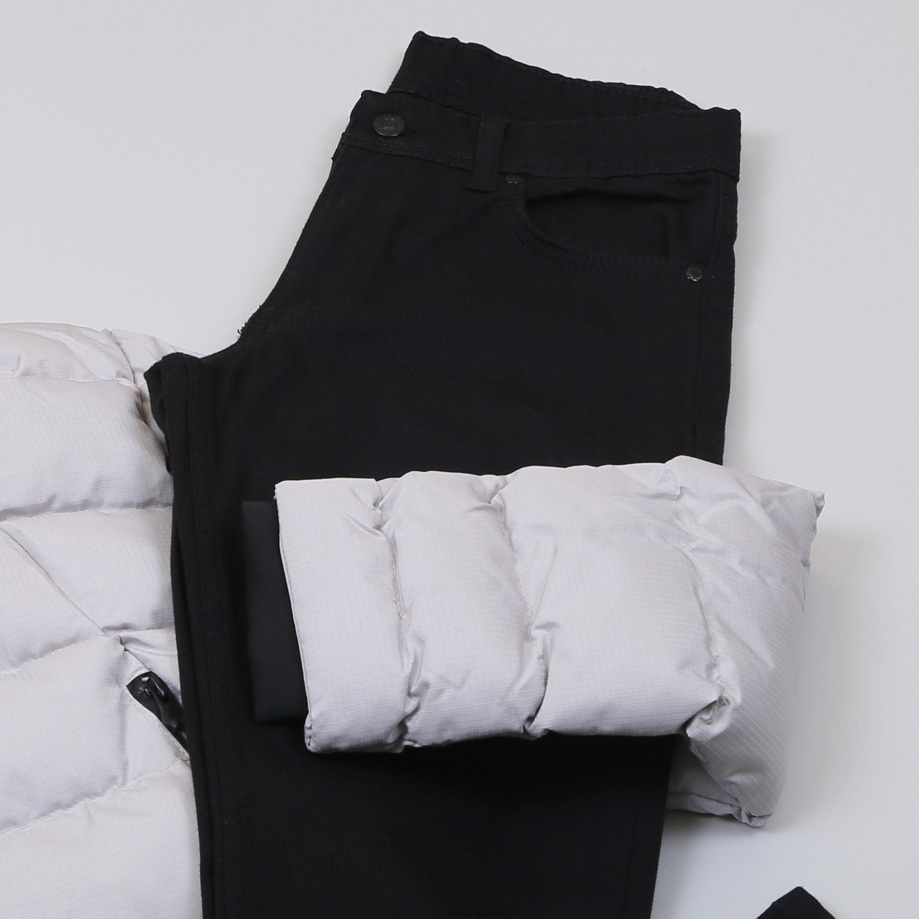 Gri Şişme Mont Boğazlı Body Pantolon Bot Kombin