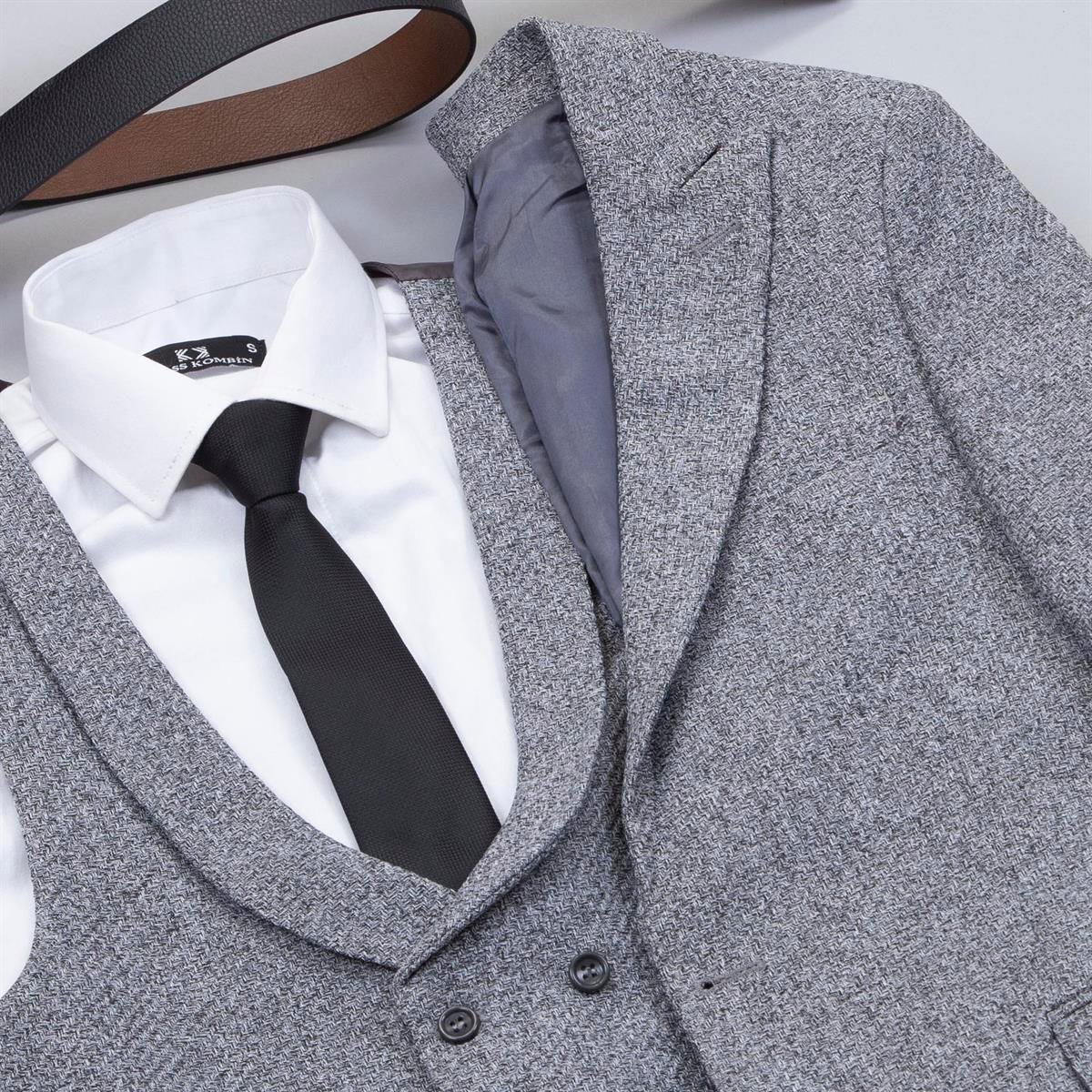 Gri Takım Elbise Kombini