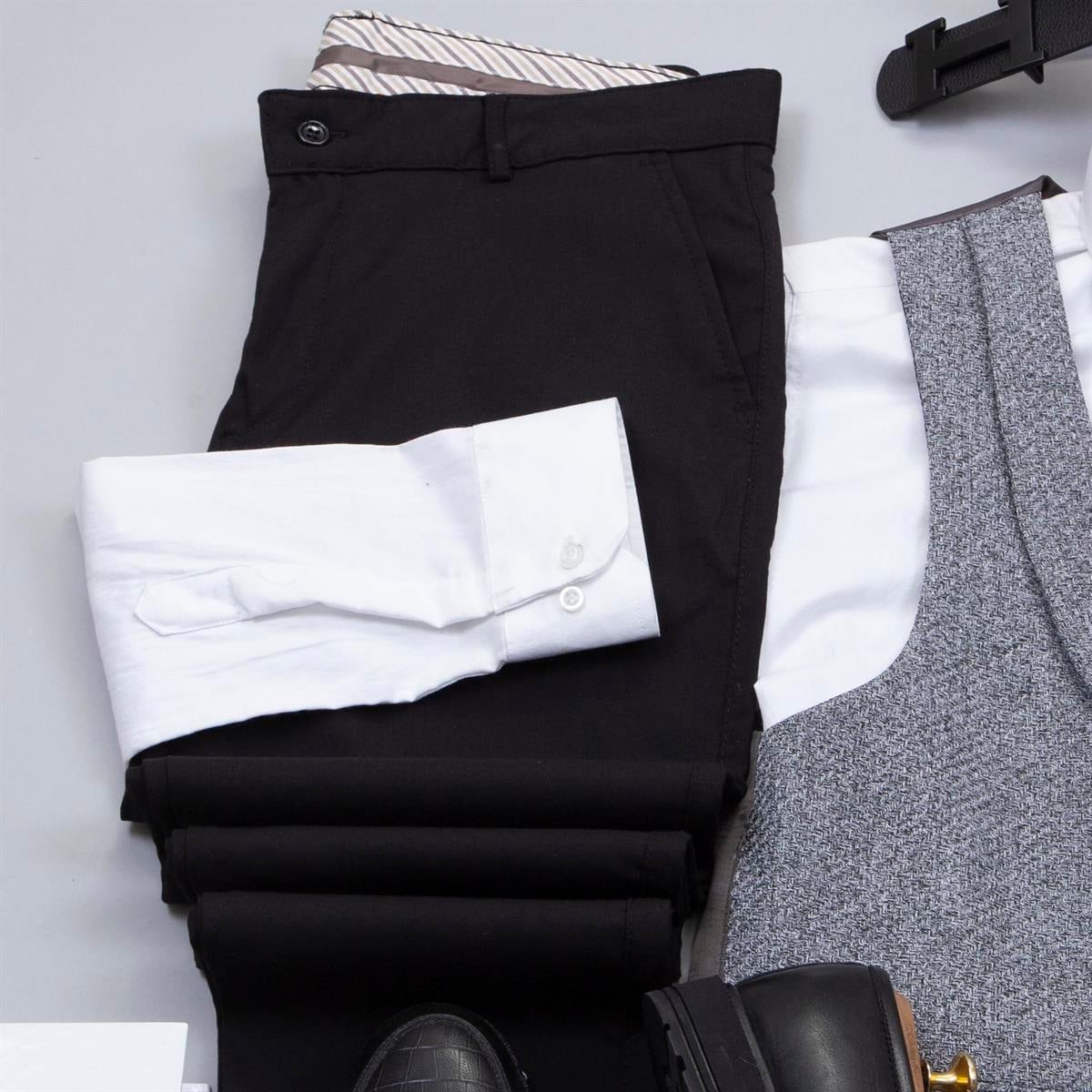 Gri Takım Elbise Kombini