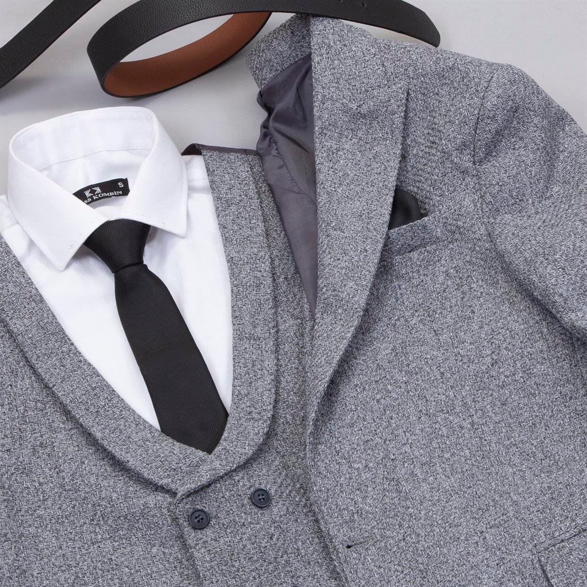 Gri Takım Elbise Kombini