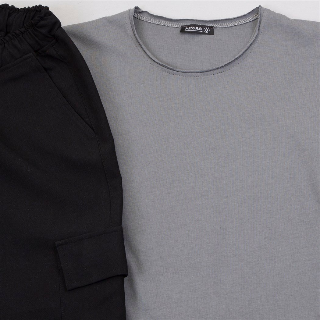 Gri Tişört Jogger Pantolon Ayakkabı Kombin