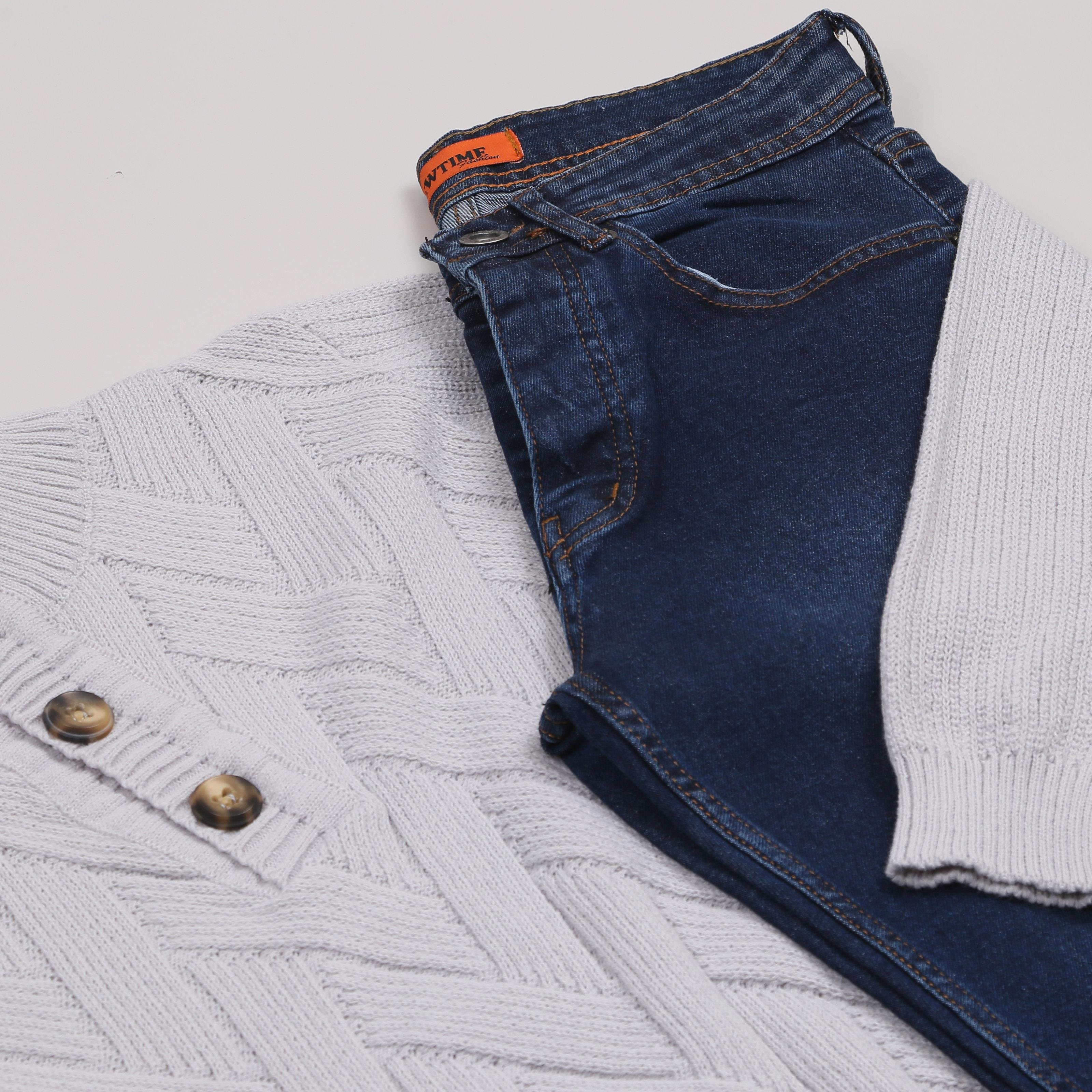 Gri Triko Kazak Kot Pantolon Ayakkabı Kombini