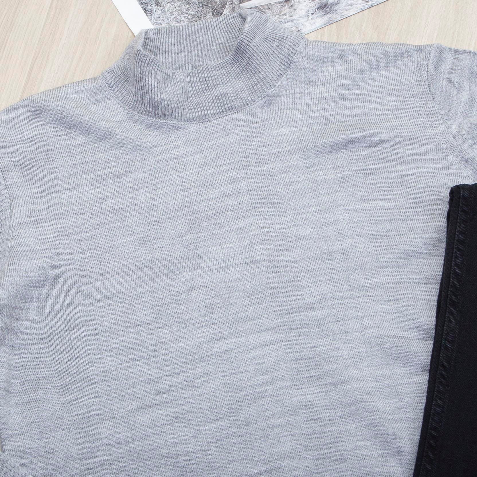 Gri Yarım Balıkçı Kazak Pantolon Ayakkabı Kombin