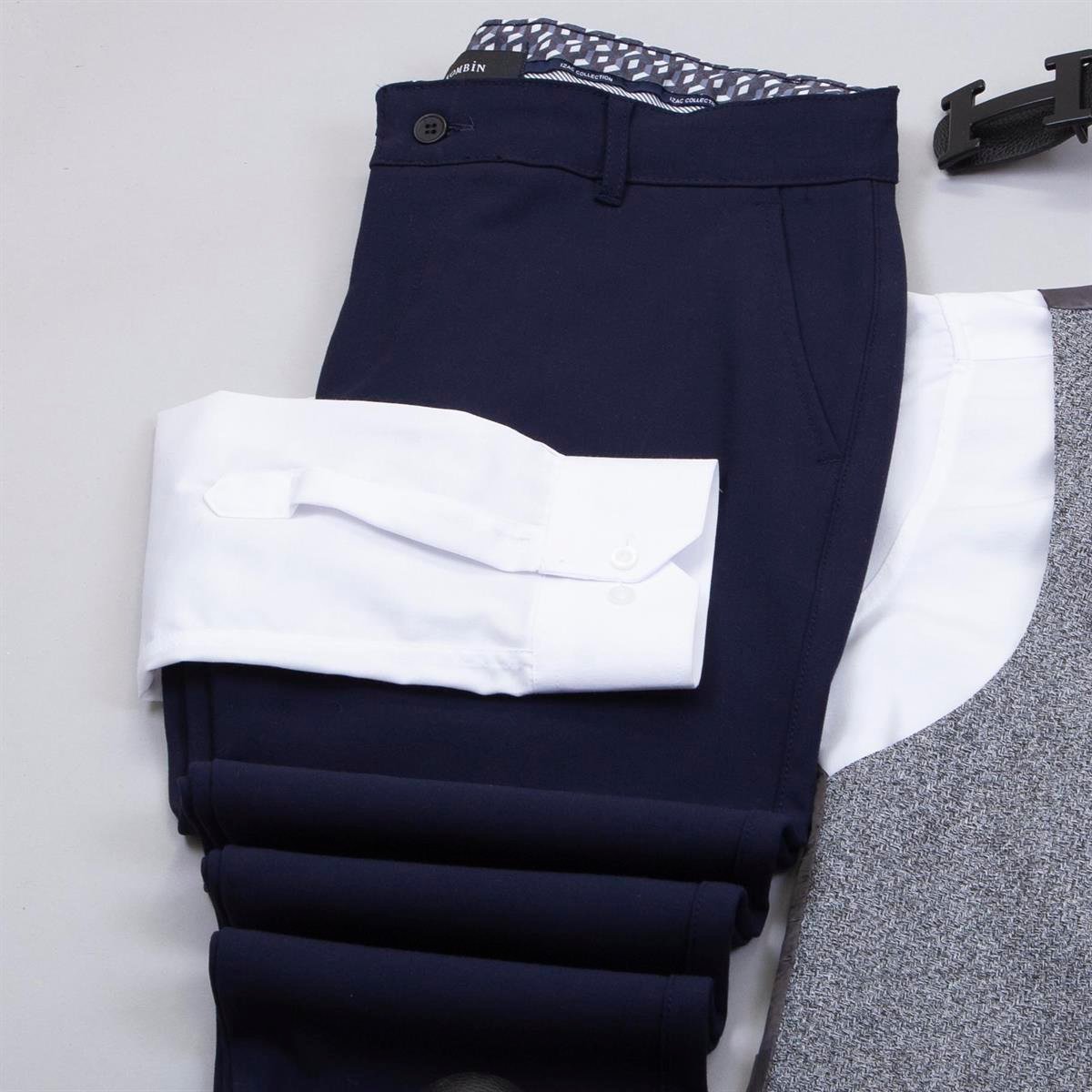 Gri Yelek Gömlek Pantolon Ayakkabı Kombin