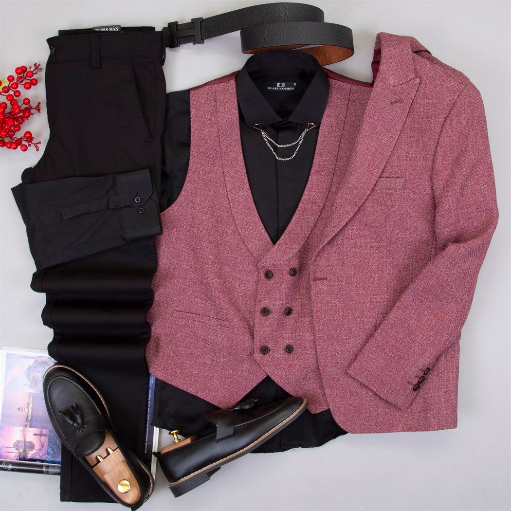 Gül Kurusu Takım Elbise Kombini