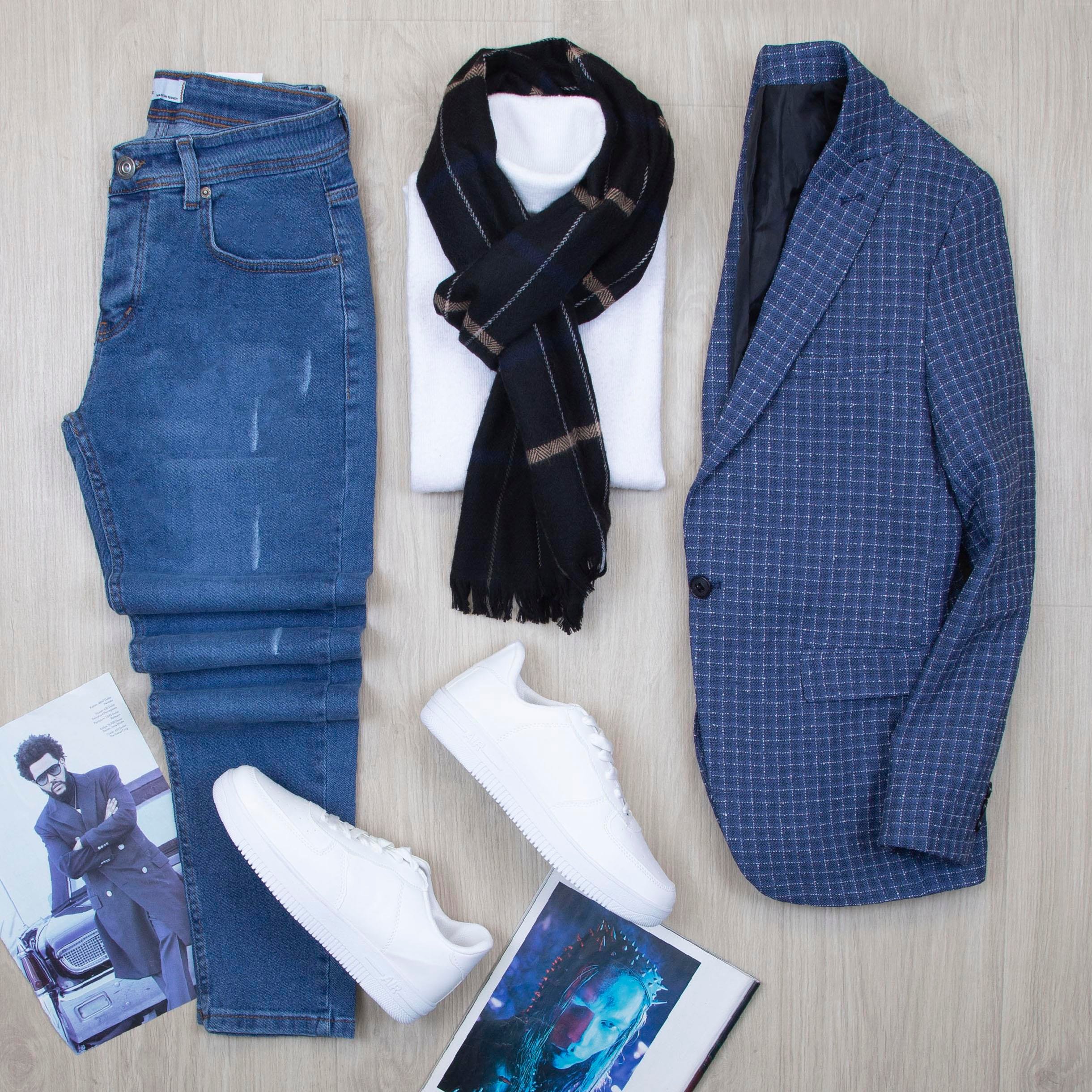 Haki Blazer Ceket Boğazlı Body Pantolon Bot Kombin