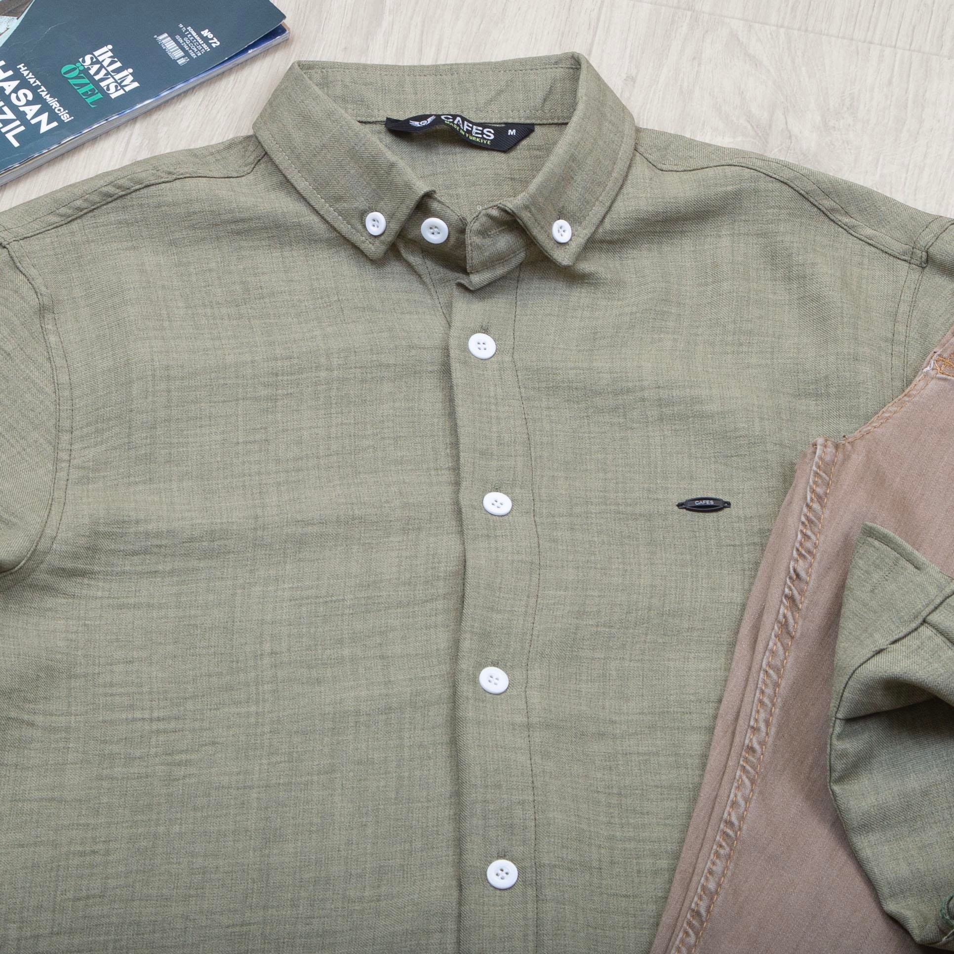 Haki Gömlek Pantolon Ayakkabı Kombin