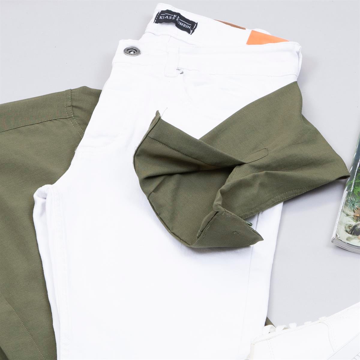 Haki Gömlek Pantolon Ayakkabı Kombin