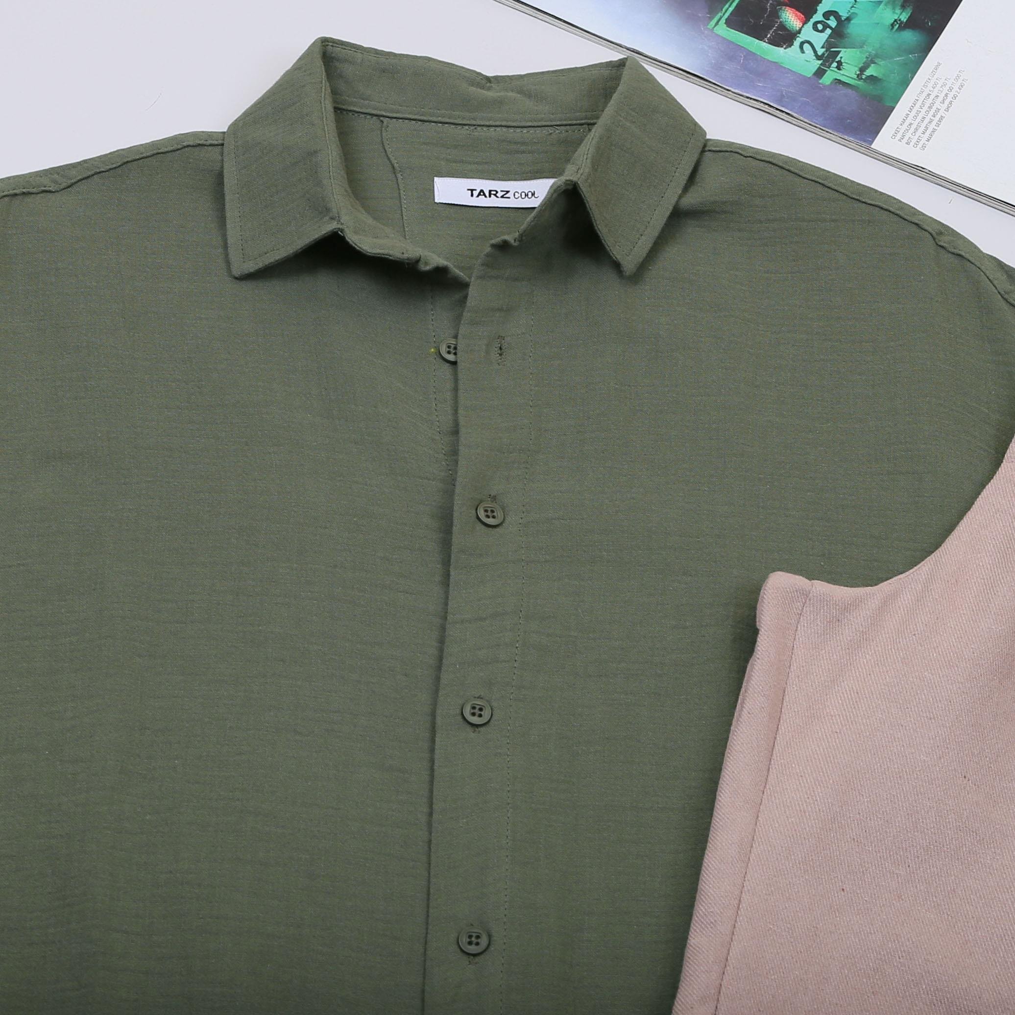 Haki Gömlek Pantolon Ayakkabı Kombin