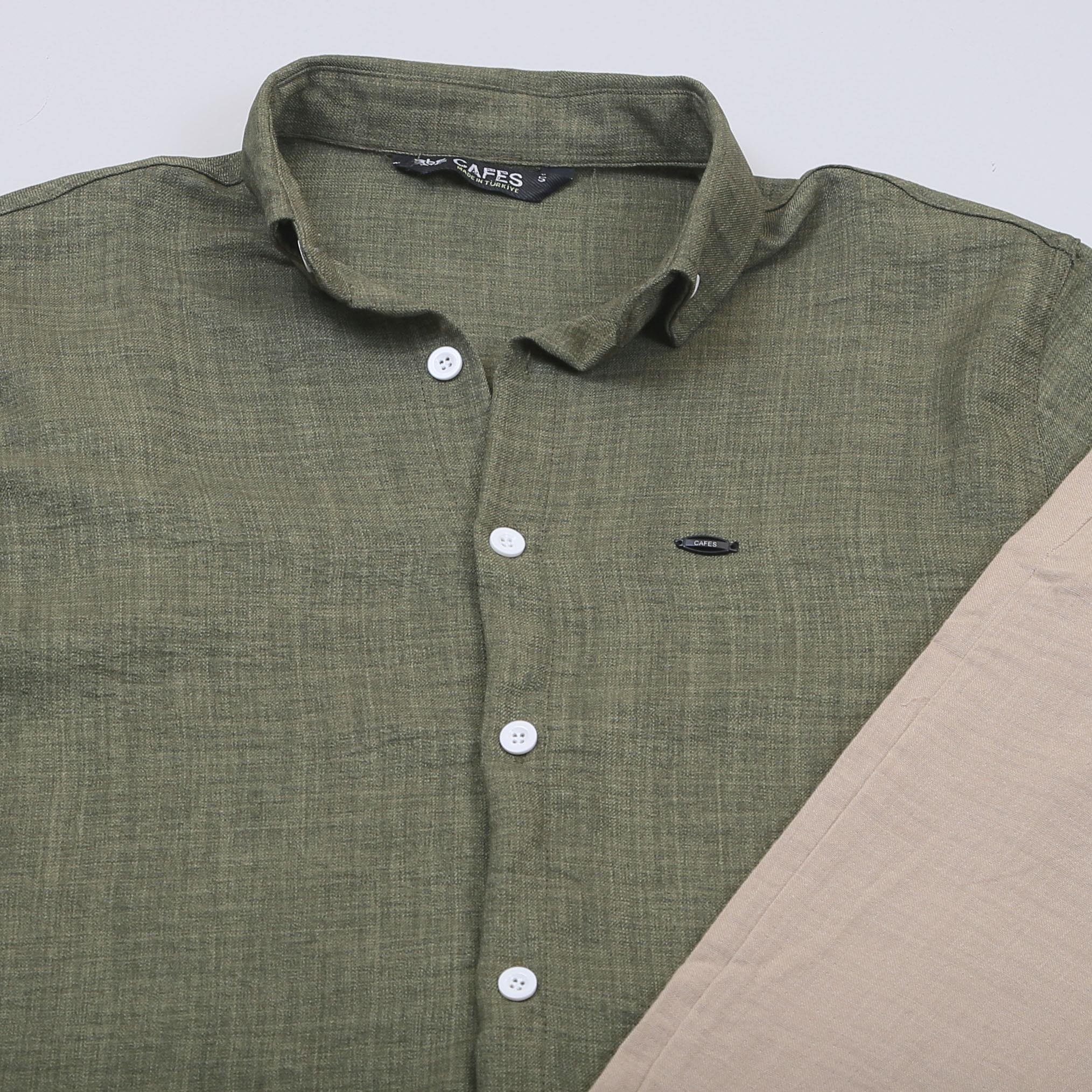 Haki Gömlek Pantolon Ayakkabı Kombin