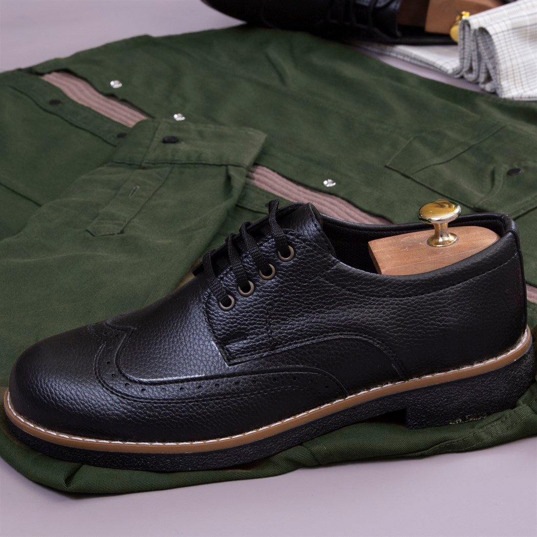 Haki Kot Gömlek Kazak Pantolon Ayakkabı Kombin