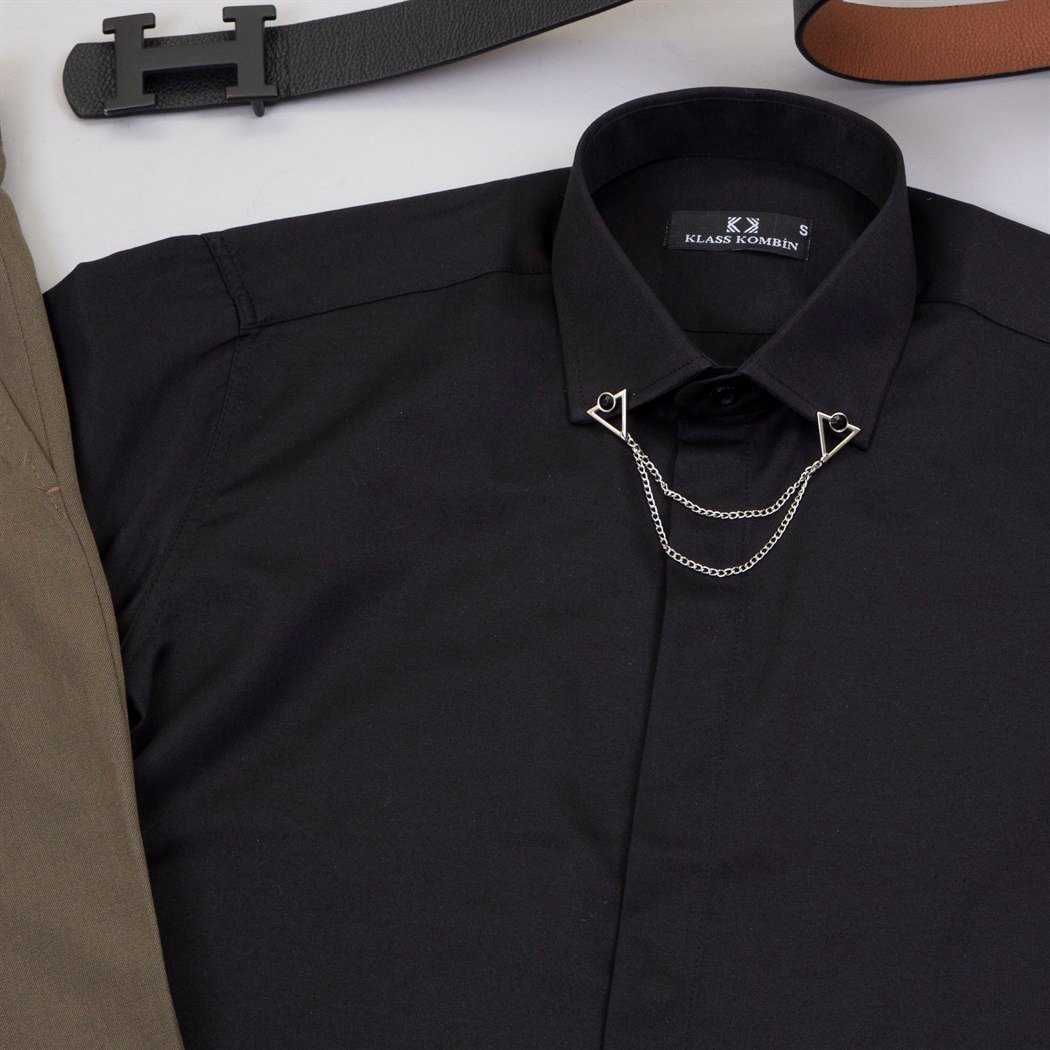 Haki Kumaş Pantolon Gömlek Ayakkabı Kombin