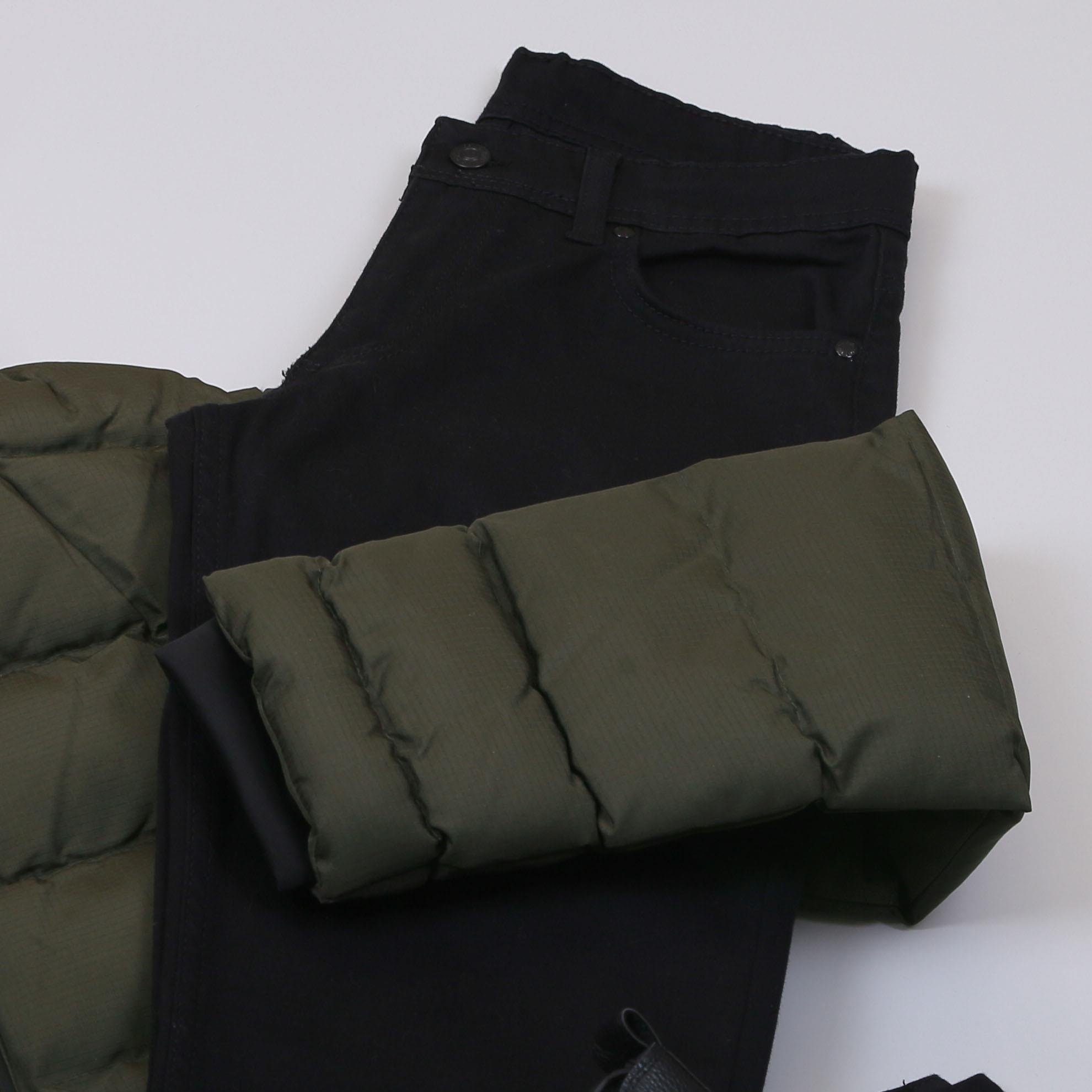 Haki Şişme Mont Boğazlı Body Pantolon Bot Kombin