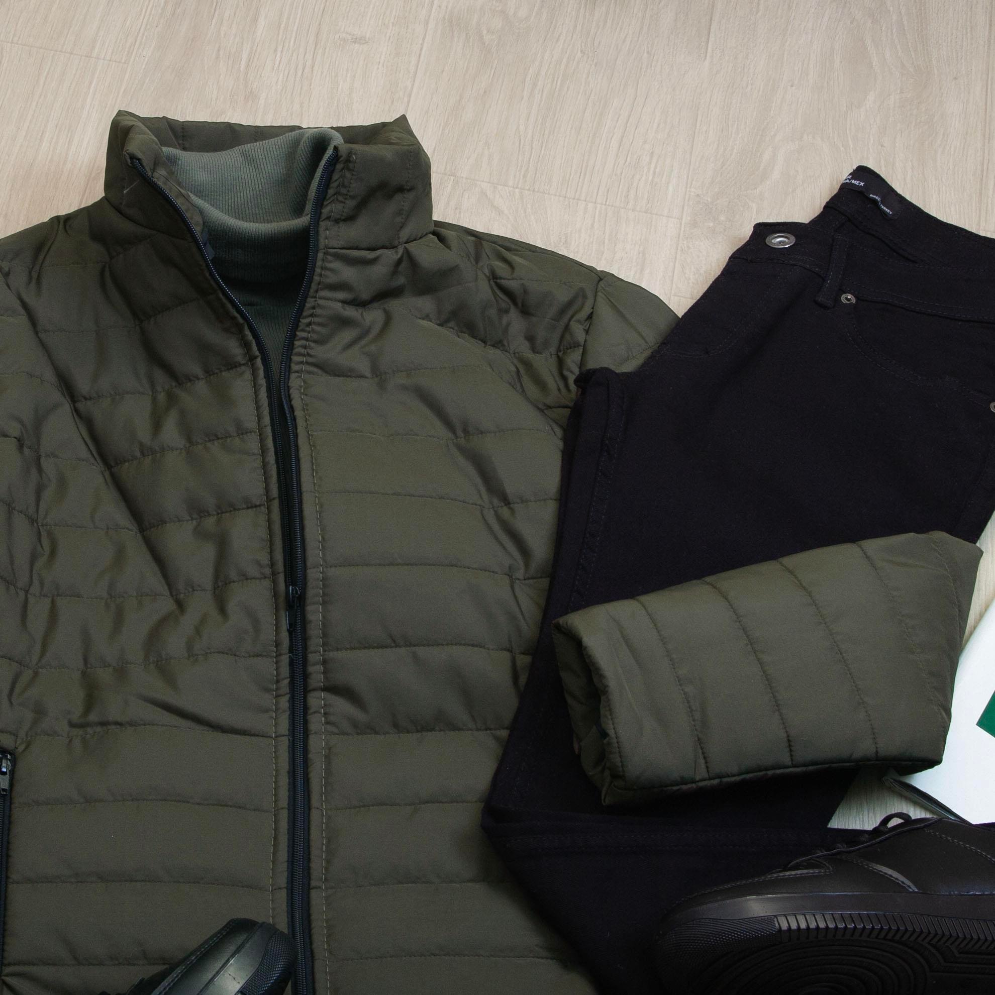 Haki Şişme Mont Boğazlı Body Pantolon Ayakkabı Kombin