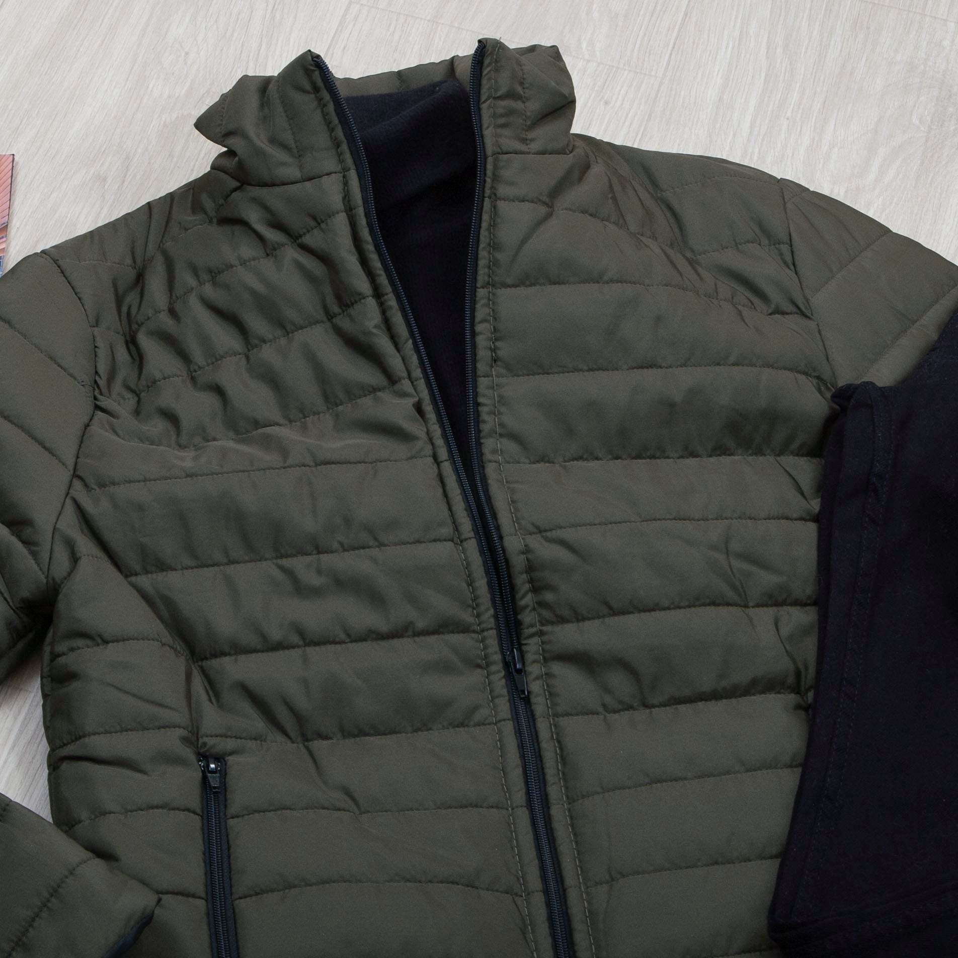 Haki Şişme Mont Boğazlı Body Pantolon Bot Kombin