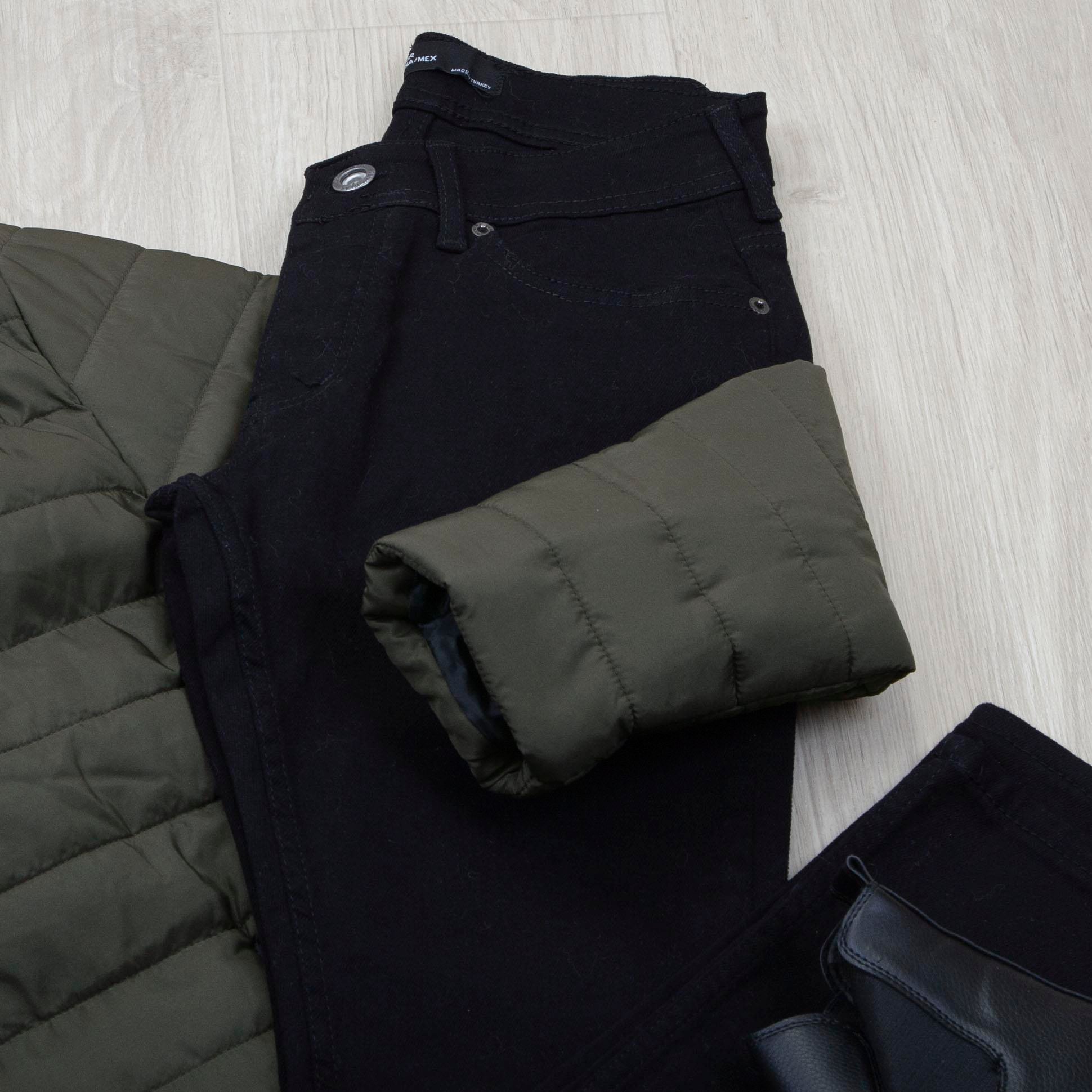 Haki Şişme Mont Boğazlı Body Pantolon Bot Kombin