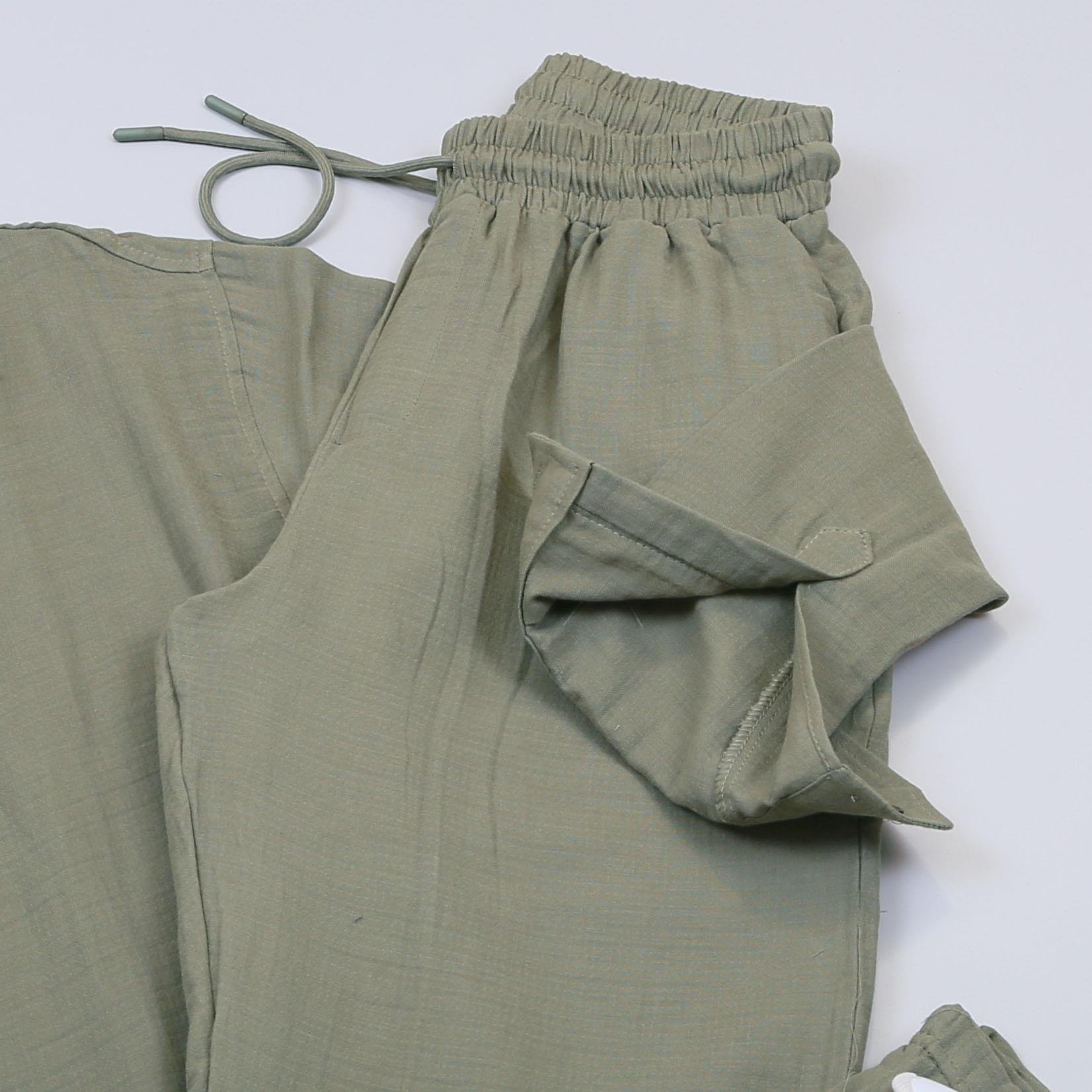 Haki Spor Takım Ayakkabı Kombin