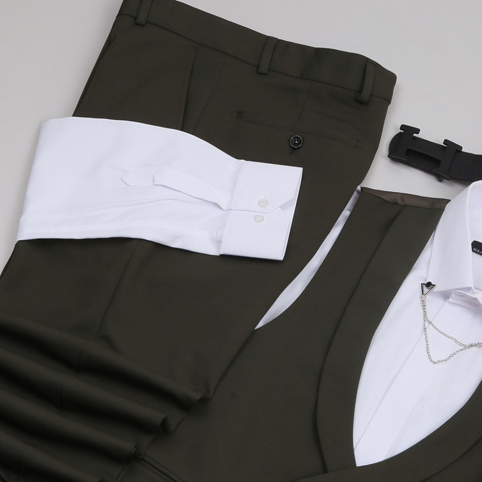 Haki Takım Elbise Kombin