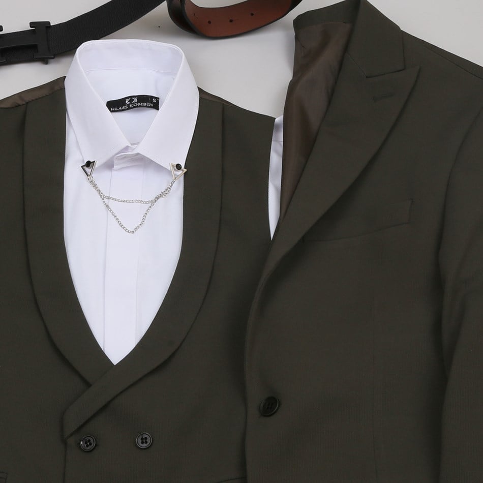 Haki Takım Elbise Kombin