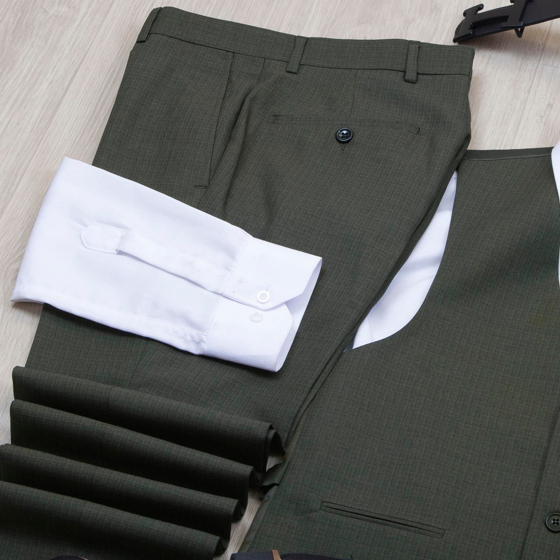 Haki Takım Elbise Kombini