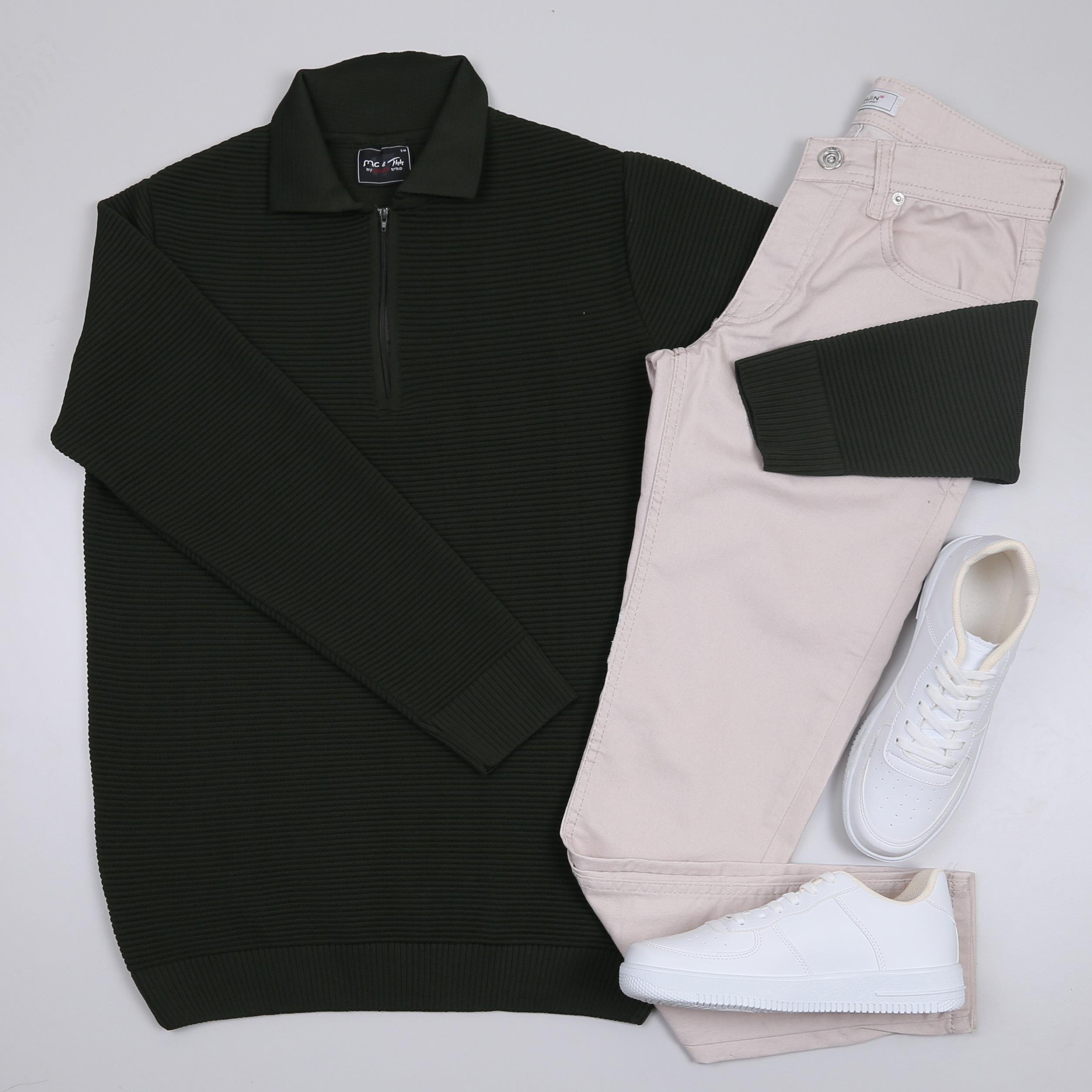 Haki triko Kazak bej kot Pantolon