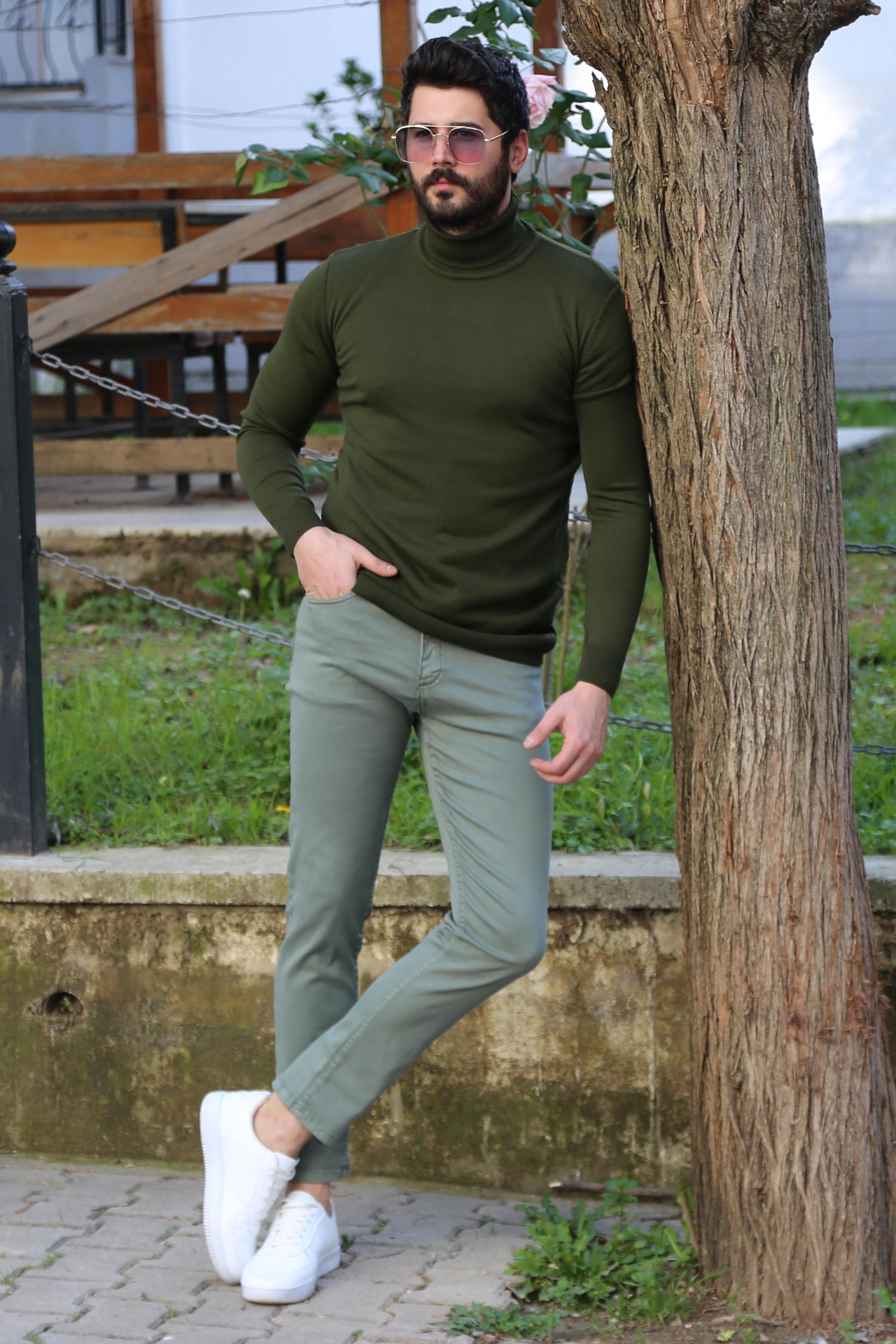 Haki Triko Kazak Kombini