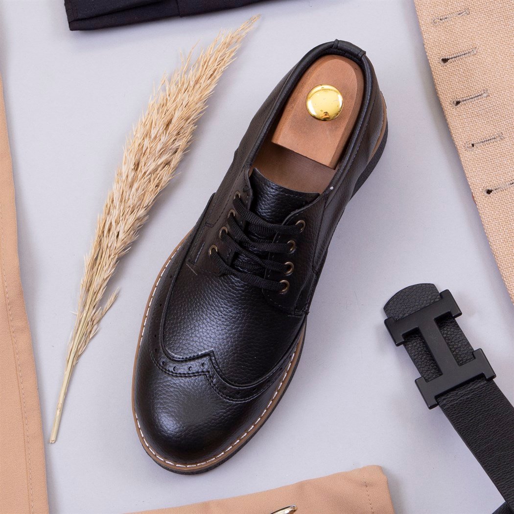 Hardal Dik Yaka Ceket Gömlek Pantolon Ayakkabı