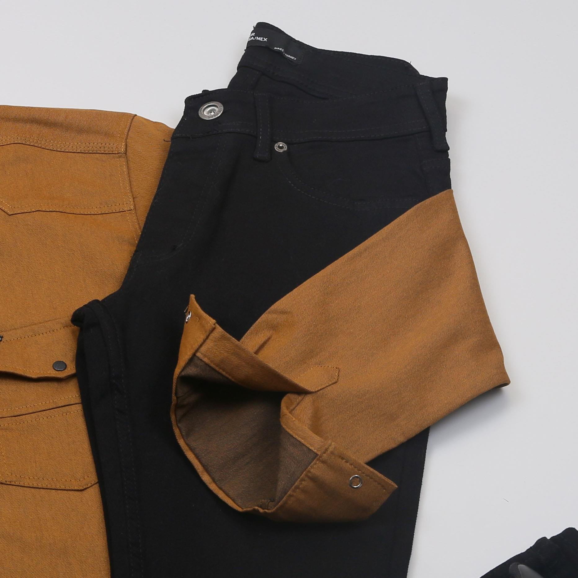 Hardal Pamuklu Kot Gömlek Tişört Pantolon Ayakkabı Kombin